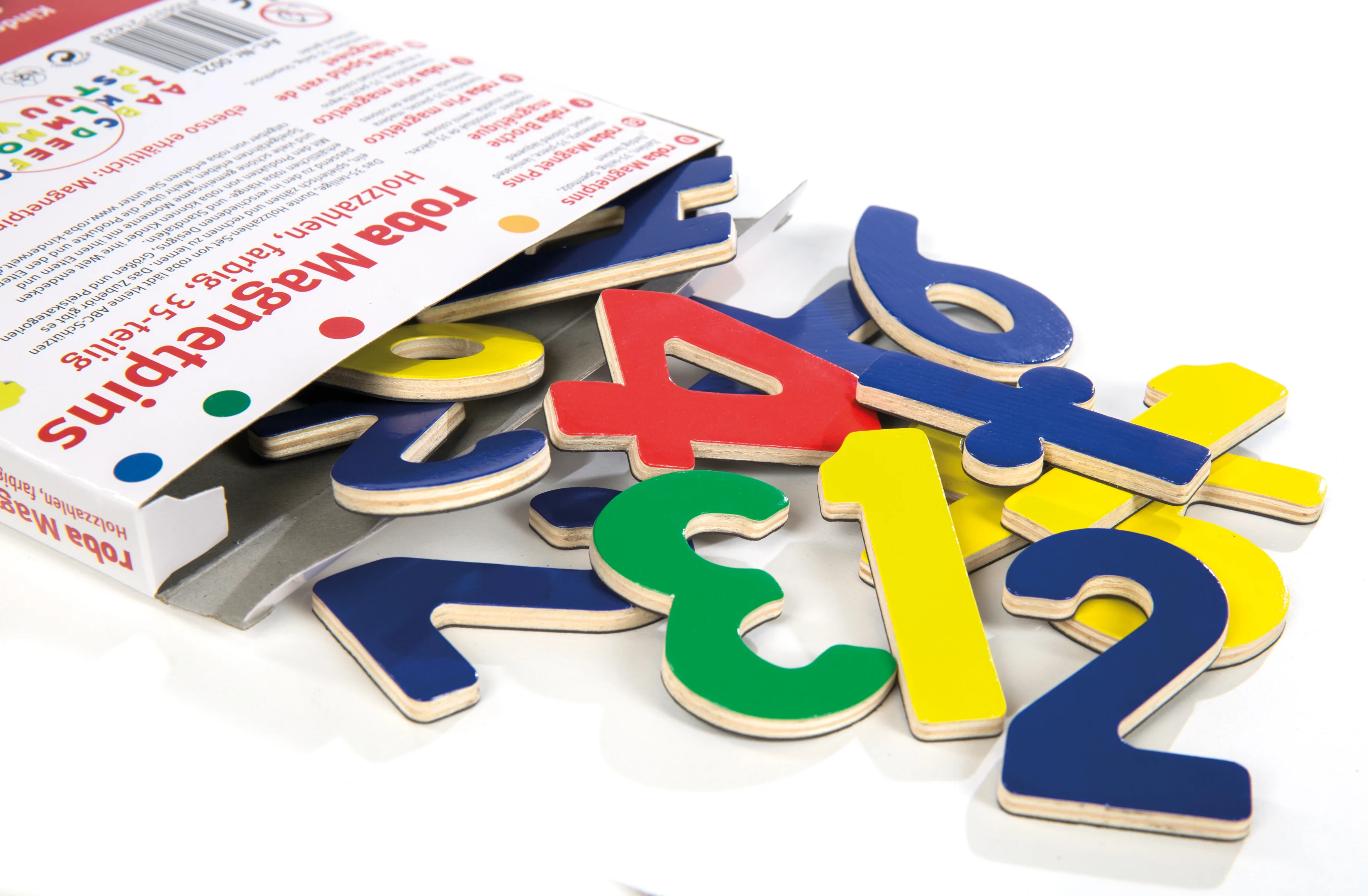 Magnetzahlen, Holz Magnet-Tafelset mit Zahlen und Zeichen, 35tlg, Schul-Spielzeug für Kinder - Image 7