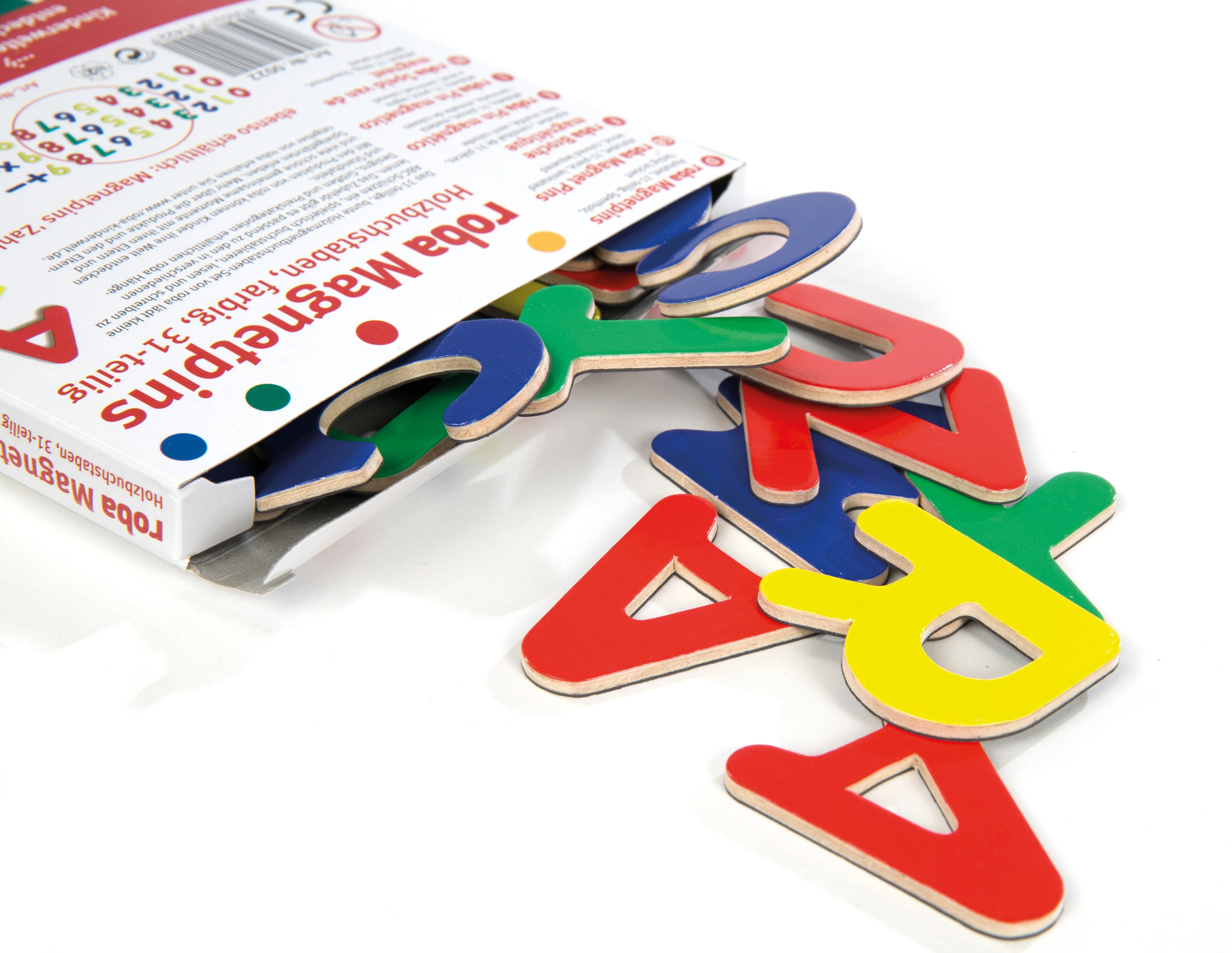 Magnetbuchstaben, ABC Set 31 tlg, Magnetpins aus Holz, Schul-Spielzeug für Kinder - Image 5