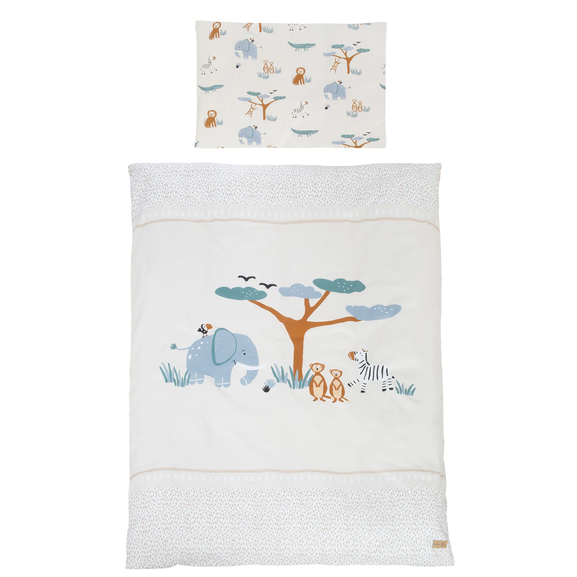 Babybettset 'Savanna Friends' 70 x 140 inkl. kompletter Ausstattung - Naturgrau / Beige - Image 14