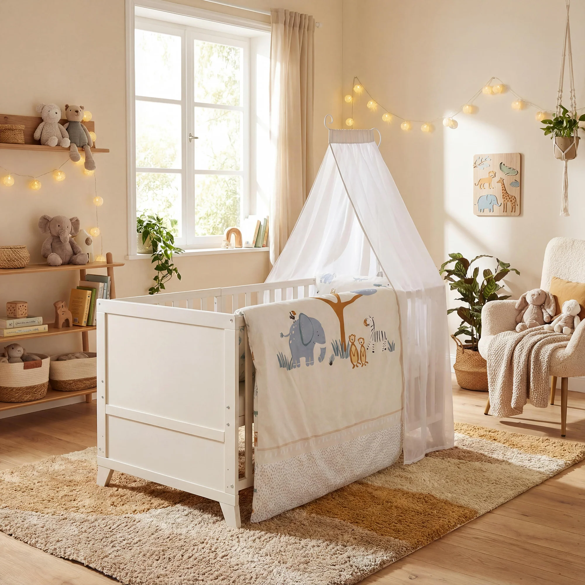 Babybettset 'Savanna Friends' 70 x 140 inkl. kompletter Ausstattung - Naturgrau / Beige - Image 4