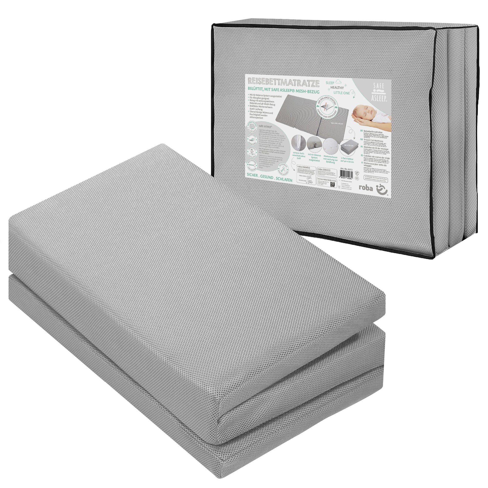 Reisebettmatratze 'safe asleep®', 60 x 120 x 5,5 cm, belüfteter Schaumstoff für optimales Schlafklima - Image 12