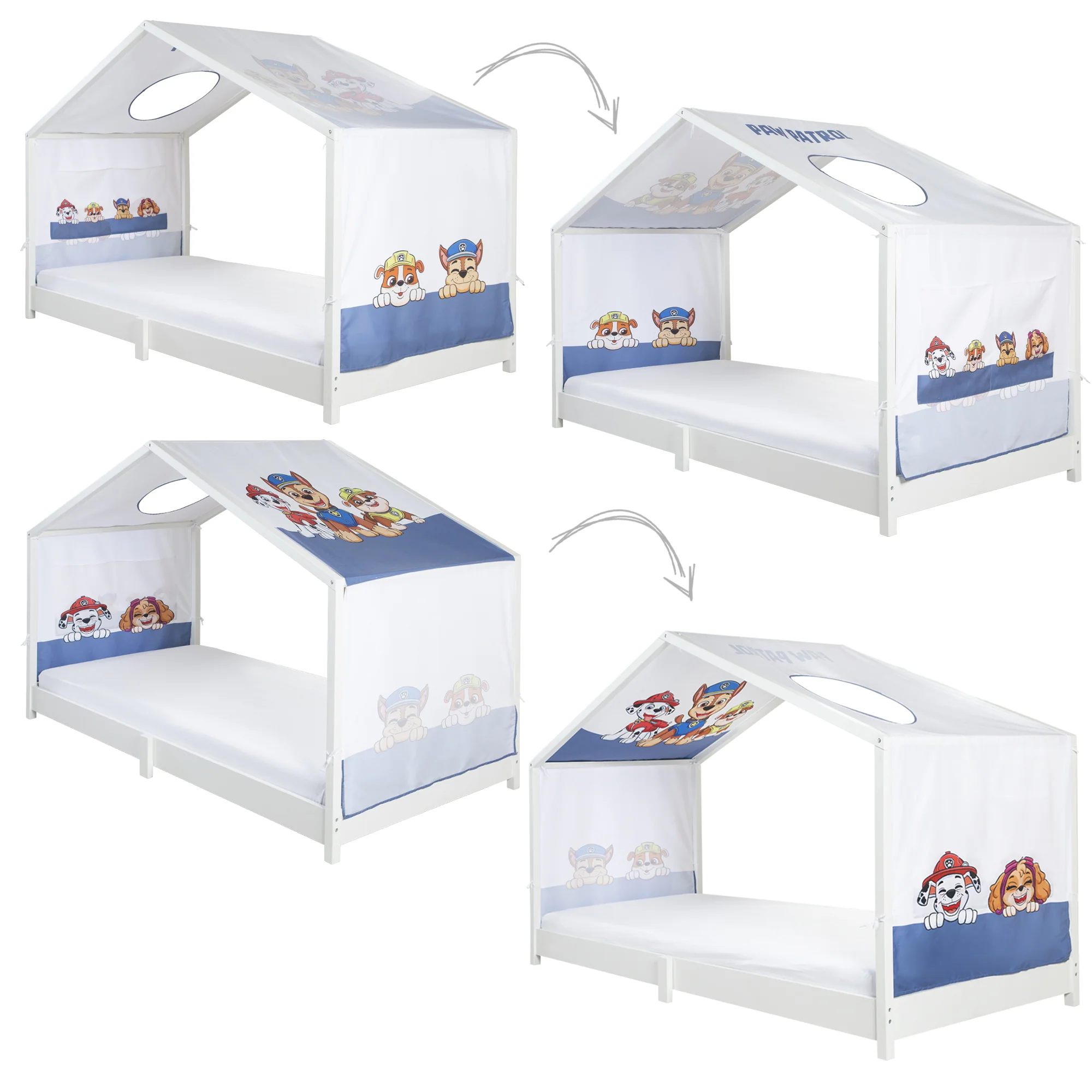 Hausbettbezug 90 x 200 cm 'Paw Patrol' - Weiß / Blau - Image 10