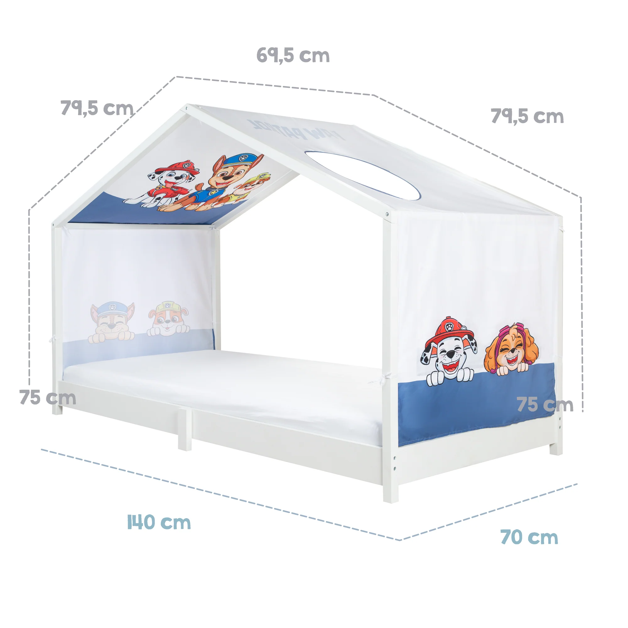 Hausbettbezug 90 x 200 cm 'Paw Patrol' - Weiß / Blau - Image 9