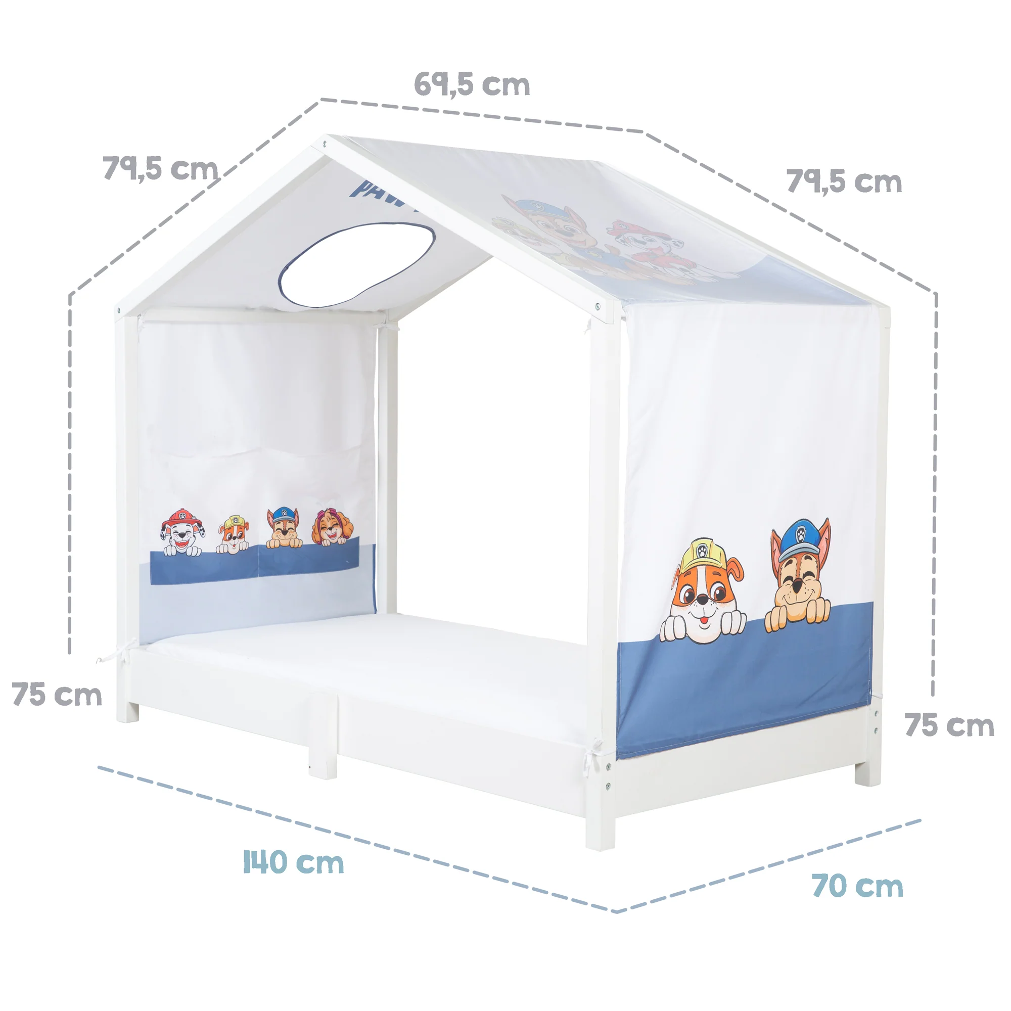 Hausbettbezug 70 x 140 cm 'Paw Patrol' - Weiß / Blau - Image 9