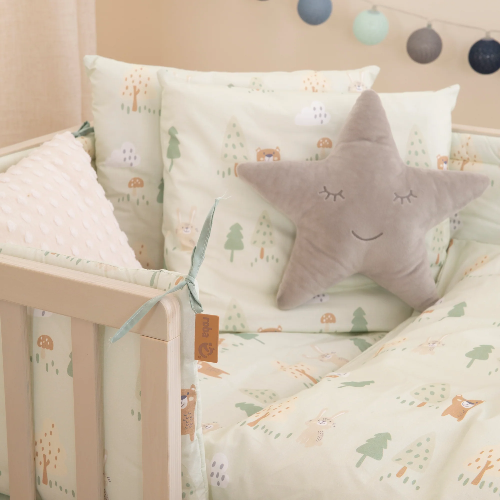 Bettset 70 x 140 cm 'Woodland Buddies' - Umbaubares Kinderbett mit Zubehör - Sanfte Farben - Image 20