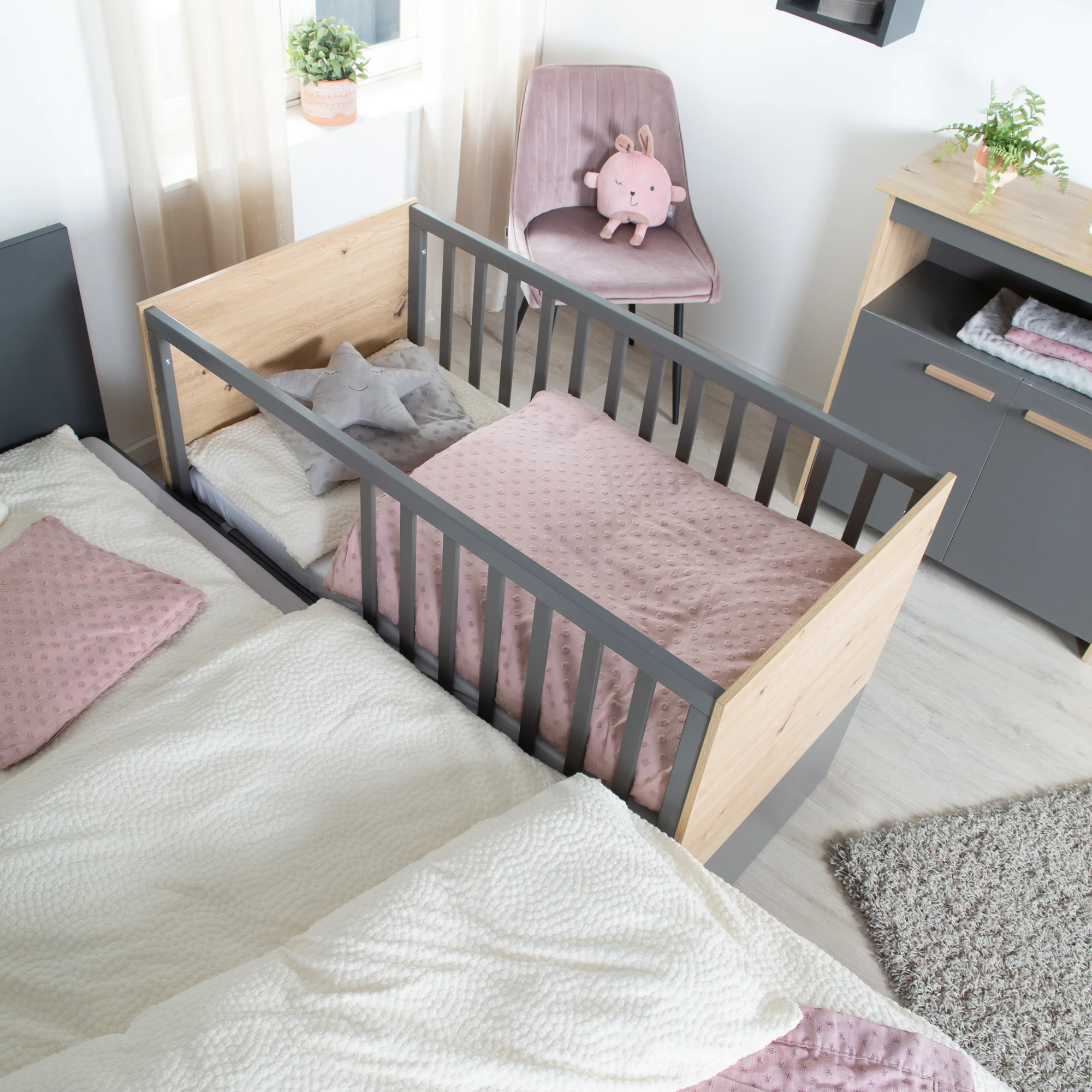 Kinderzimmerset 'Anna' 3-teilig - Anthrazit / Dekor Kent Eiche - Image 6