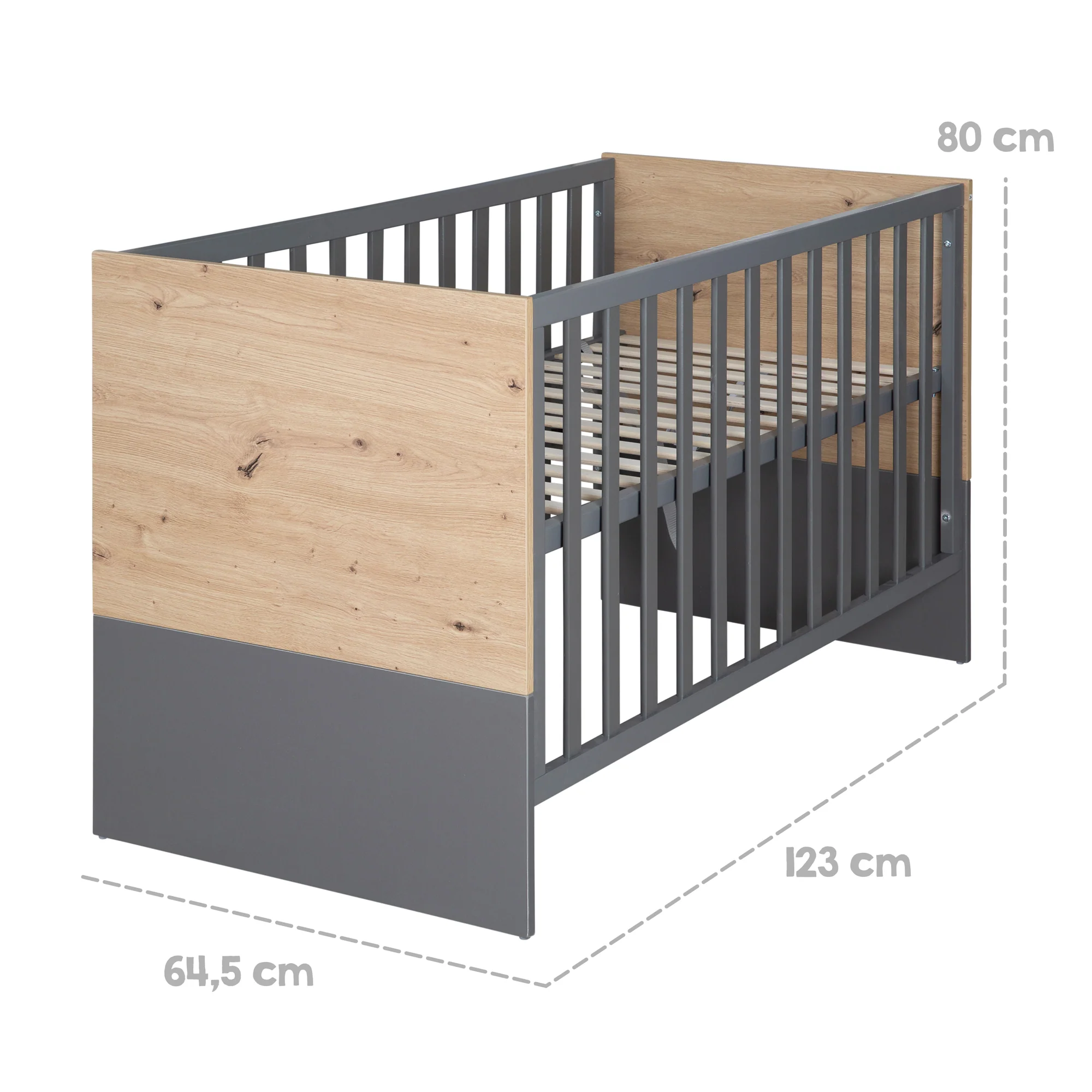 Kinderzimmerset 'Anna' 3-teilig - Anthrazit / Dekor Kent Eiche - Image 8