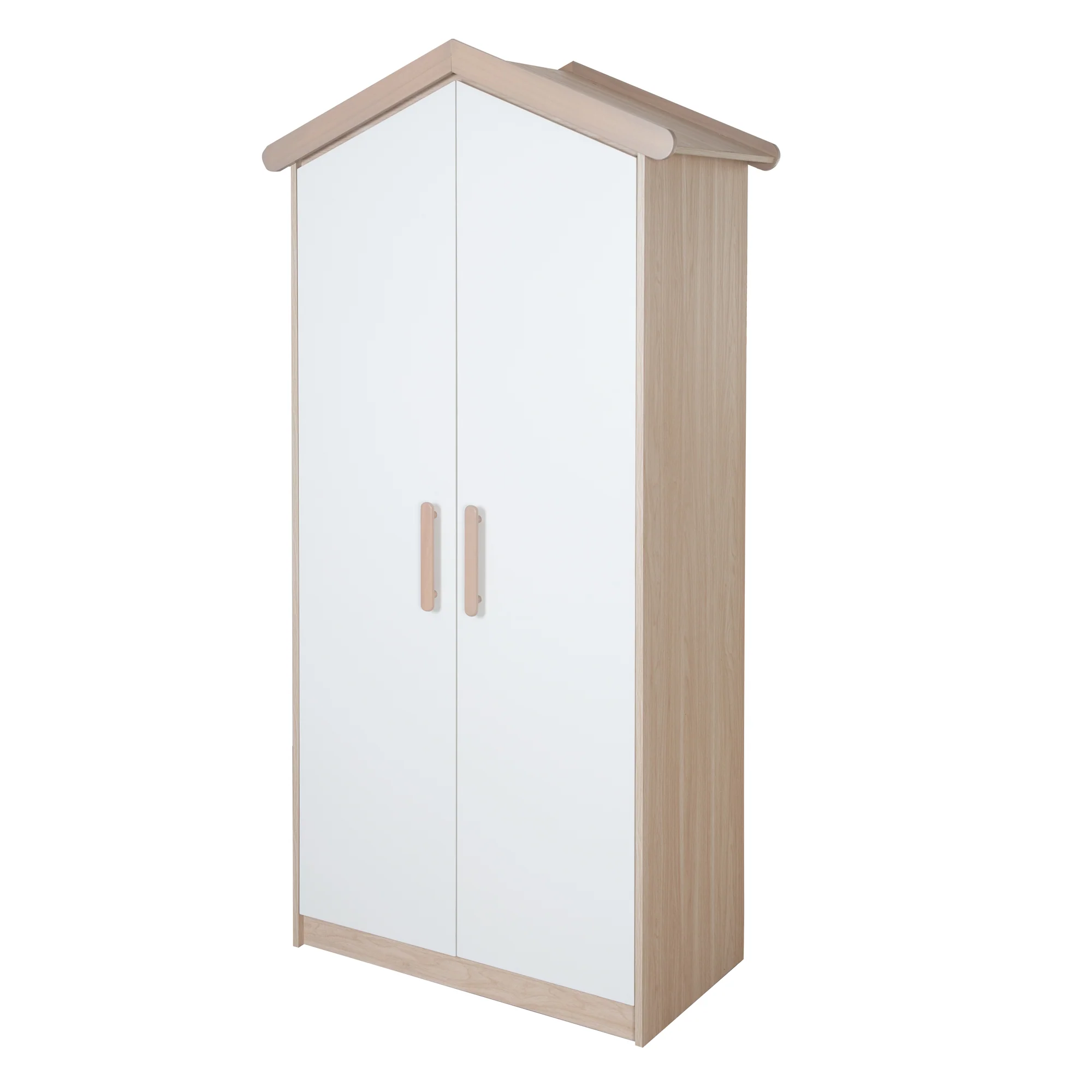Babyzimmer Set Cabane 3-teilig in Hausoptik - Weiß / Dekor Eiche - Image 4