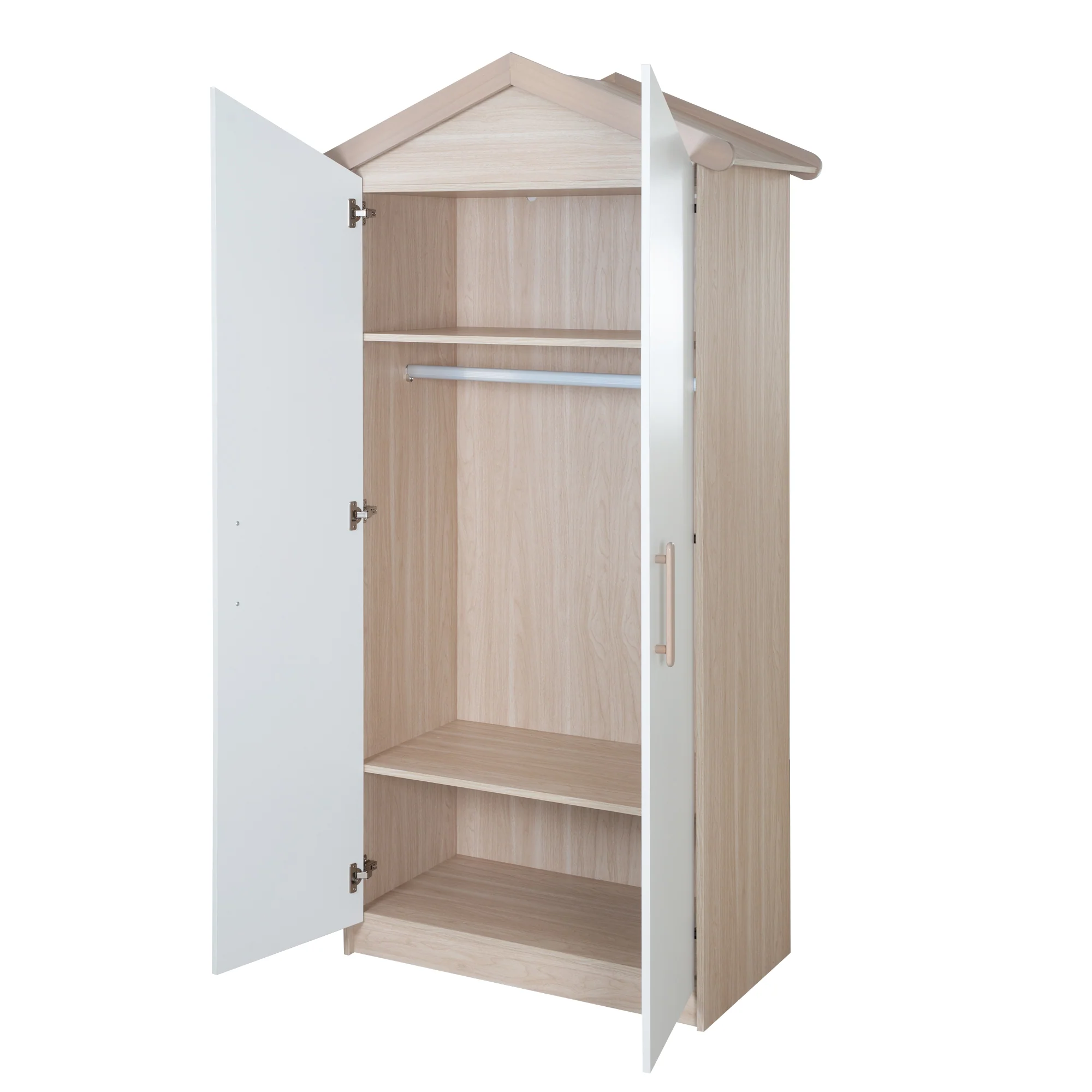 Babyzimmer Set Cabane 3-teilig in Hausoptik - Weiß / Dekor Eiche - Image 5