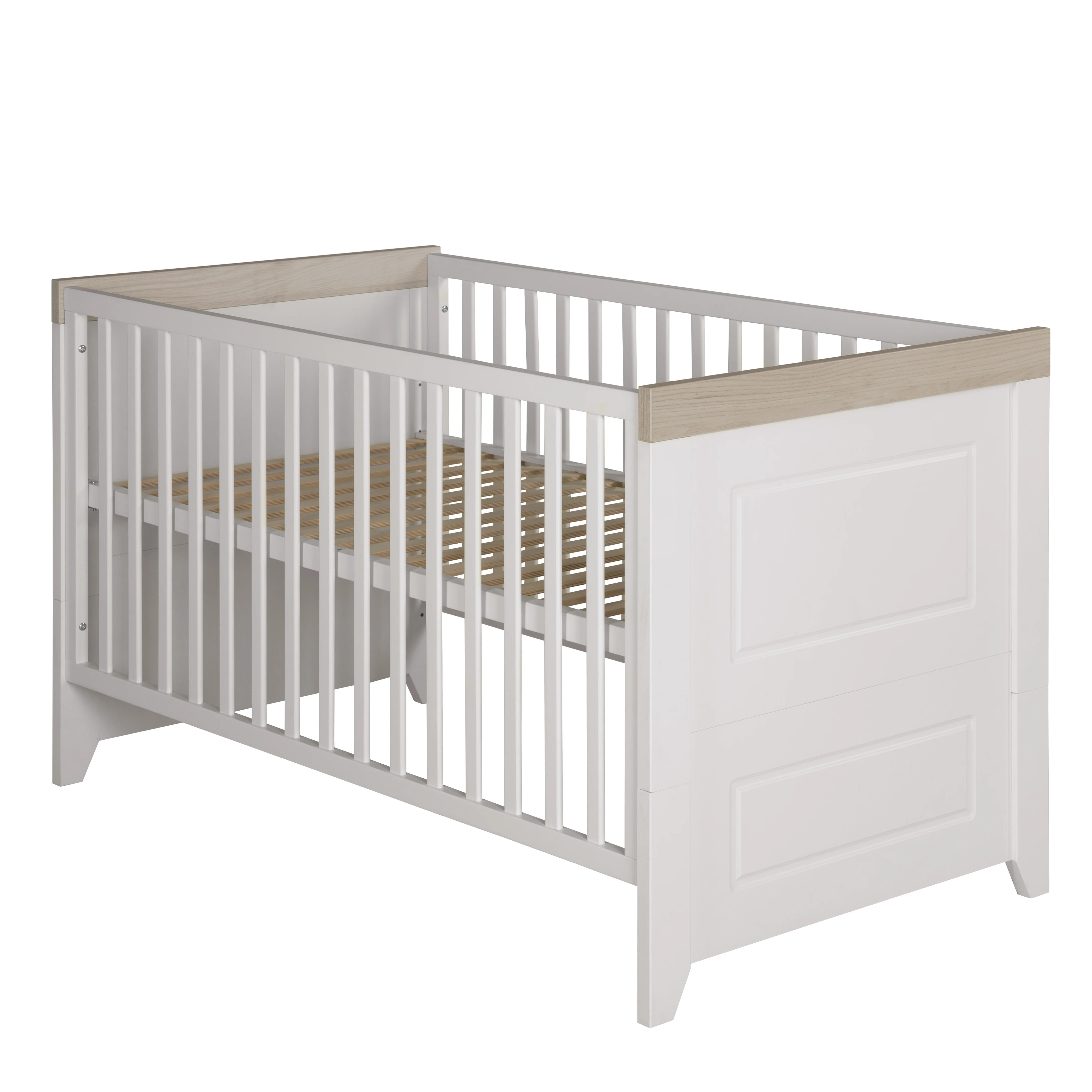 Kinderzimmerset 'Felicia' inkl. Kombi-Bett 70 x 140 cm, Wickelkommode & 3-türigem Schrank, Luna Elm/weiß - Image 12