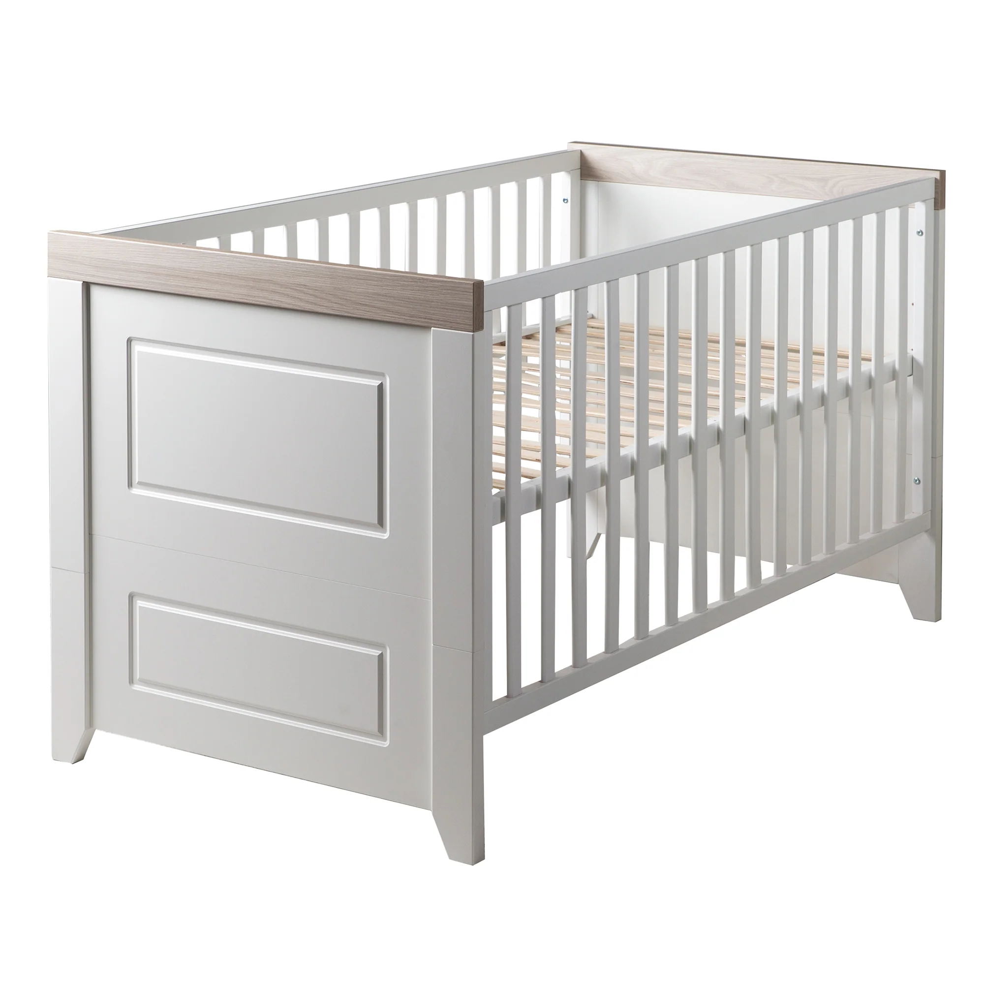Kinderzimmerset 'Felicia' inkl. Kombi-Bett 70 x 140 cm, Wickelkommode & 3-türigem Schrank, Luna Elm/weiß - Image 13
