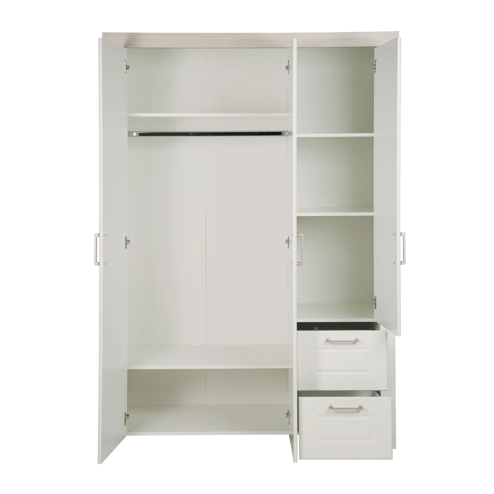 Kinderzimmerset 'Felicia' inkl. Kombi-Bett 70 x 140 cm, Wickelkommode & 3-türigem Schrank, Luna Elm/weiß - Image 5