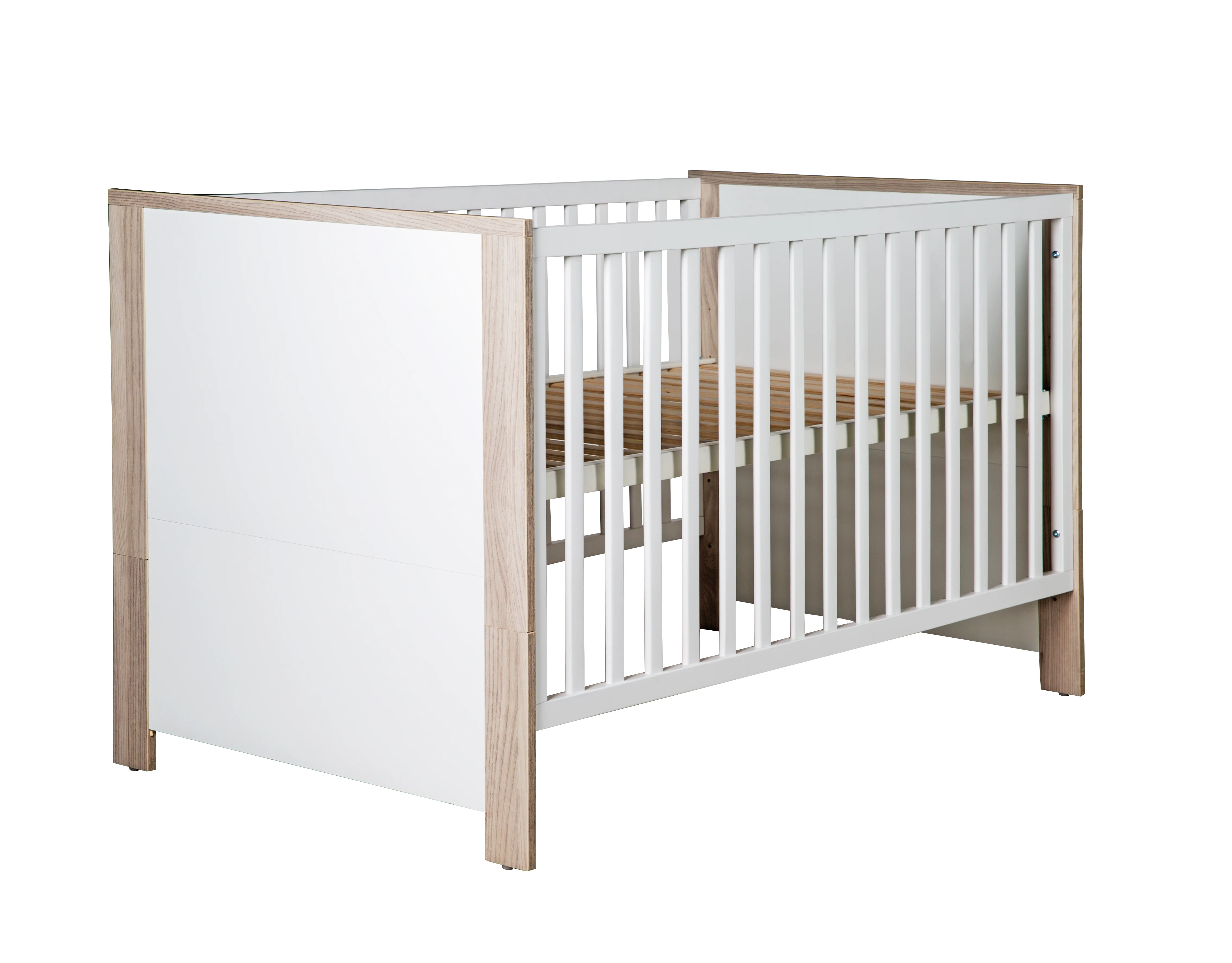 Möbelset 'Olaf' inkl. Kombi-Bett 70 x 140 cm & breiter Wickelkommode, Luna Elm/weiß - Image 3
