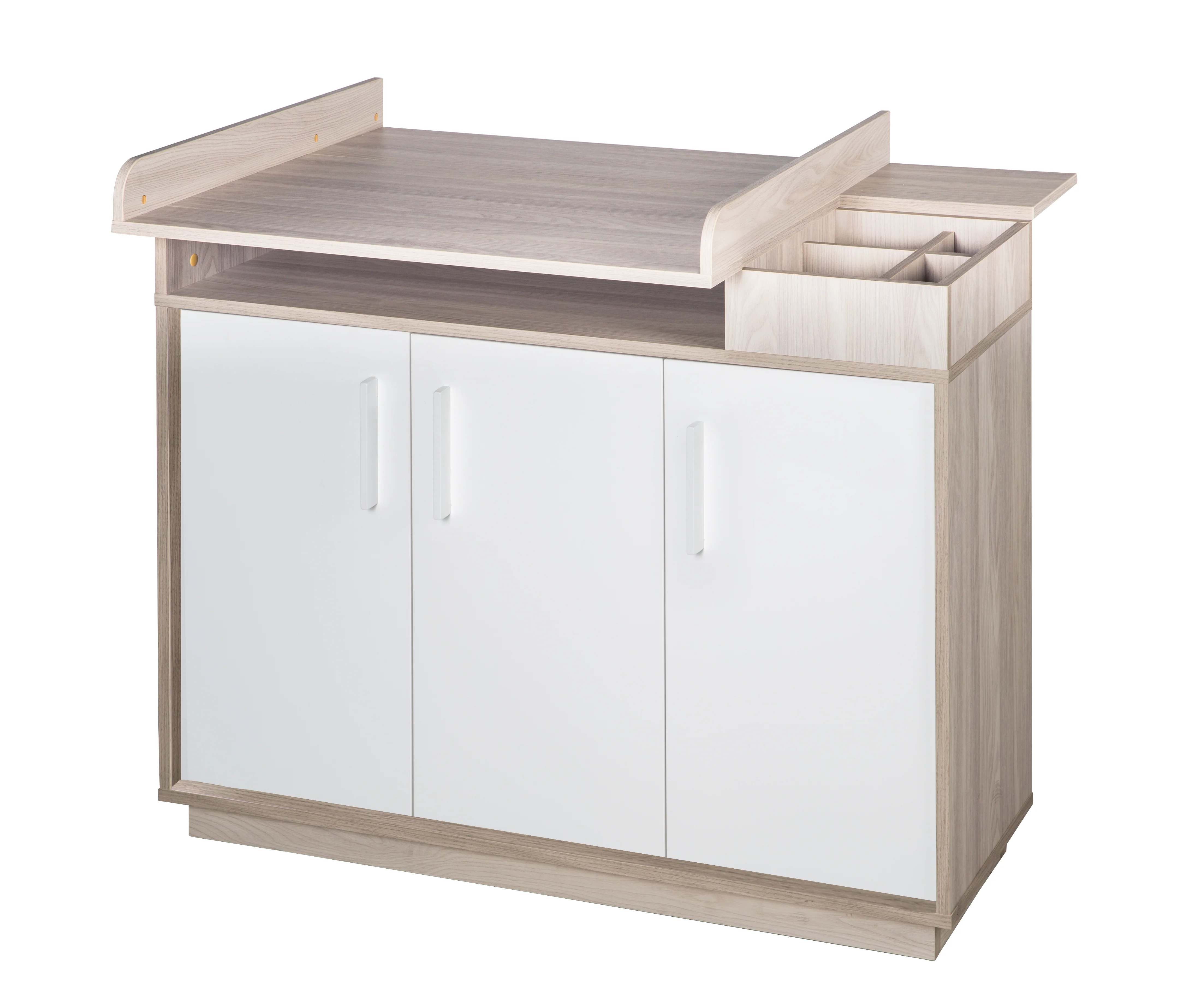 Möbelset 'Olaf' inkl. Kombi-Bett 70 x 140 cm & breiter Wickelkommode, Luna Elm/weiß - Image 7