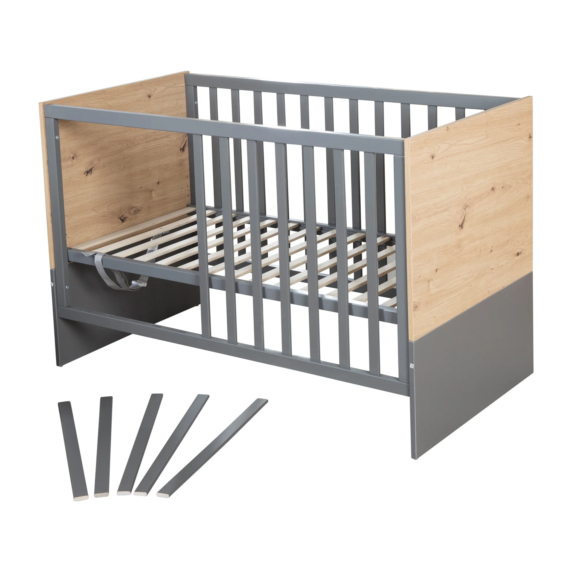 Babymöbel-Set 'Anna' 2-teilig - Anthrazit / Dekor Kent Eiche - Image 15