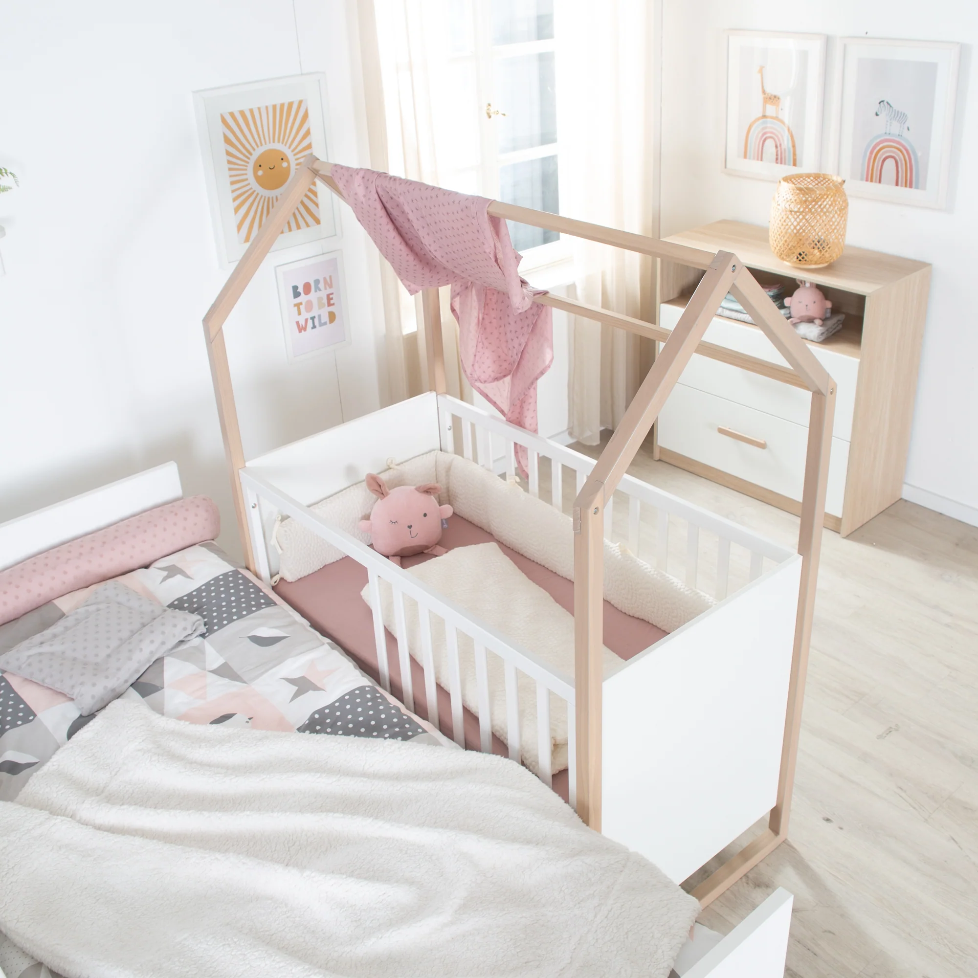 Babymöbel Set Cabane 2-teilig - Weiß / Dekor Eiche - Image 13