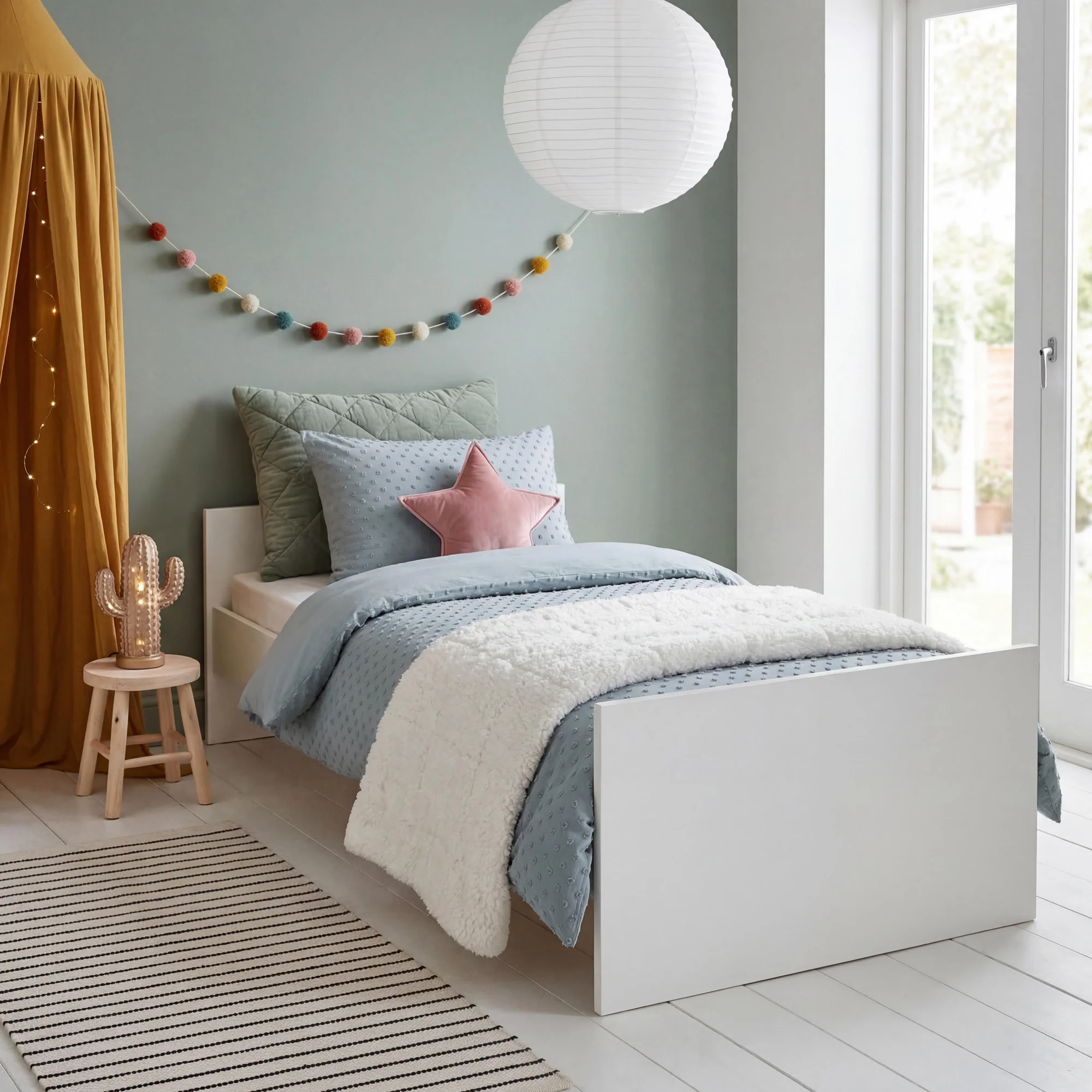 Möbelset 'Theo' 2-teilig - Umbaubares Babybett 70x140 + Wickelkommode - Weiß / Eiche - Image 34