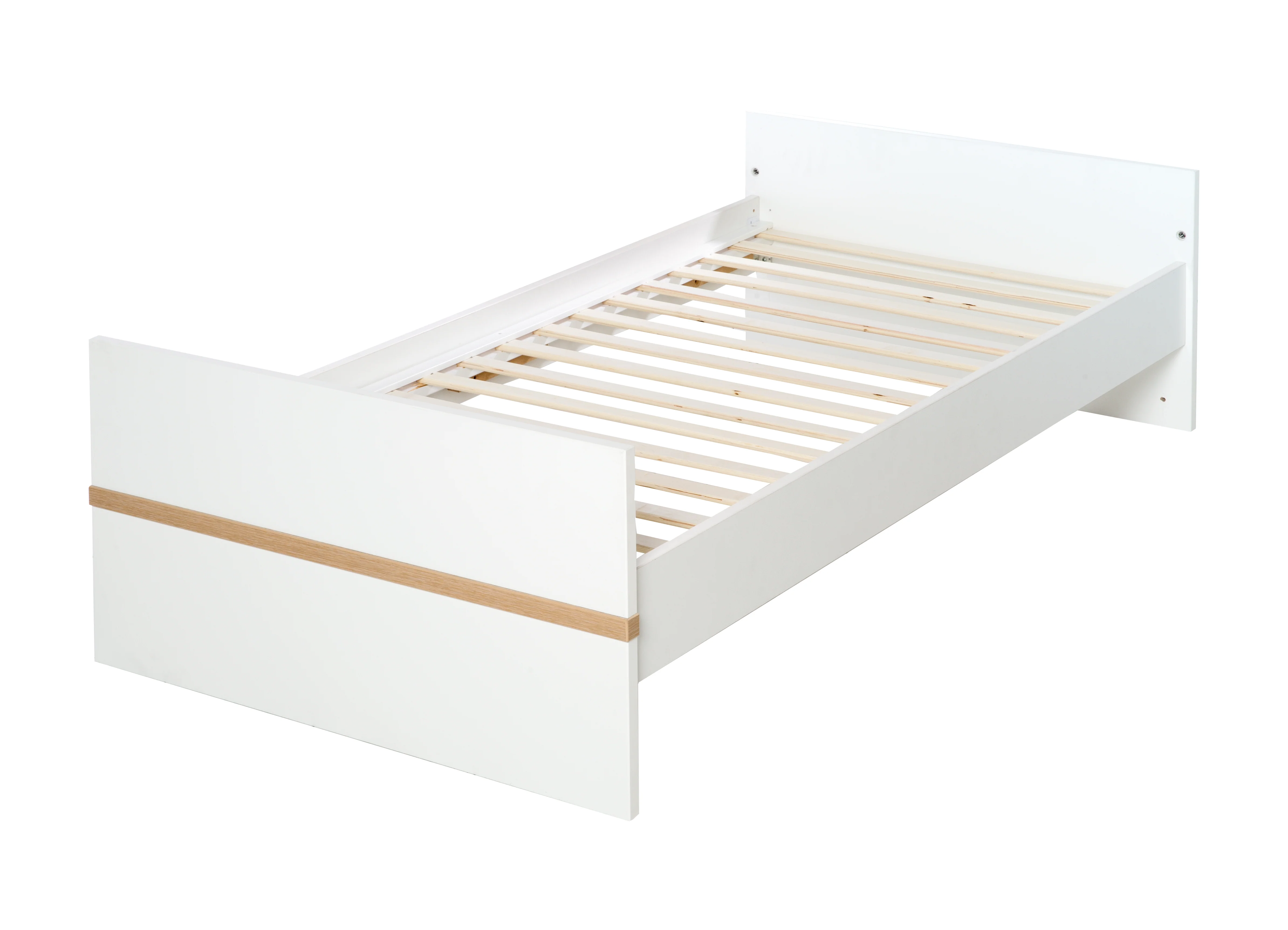 Babymöbel-Set 'Pia', 2-tlg, inkl. Kombi-Bett 70 x 140 cm & breiter Wickelkommode, Weiß / San Remo Eiche - Image 4