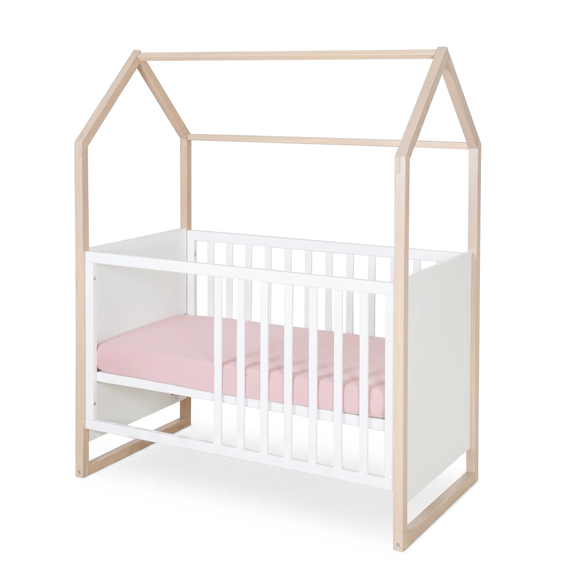 Babyzimmerset 'Noah' 3-teilig mit Hausbett in 60x120 cm - Weiß / Tristan Eiche - Image 17