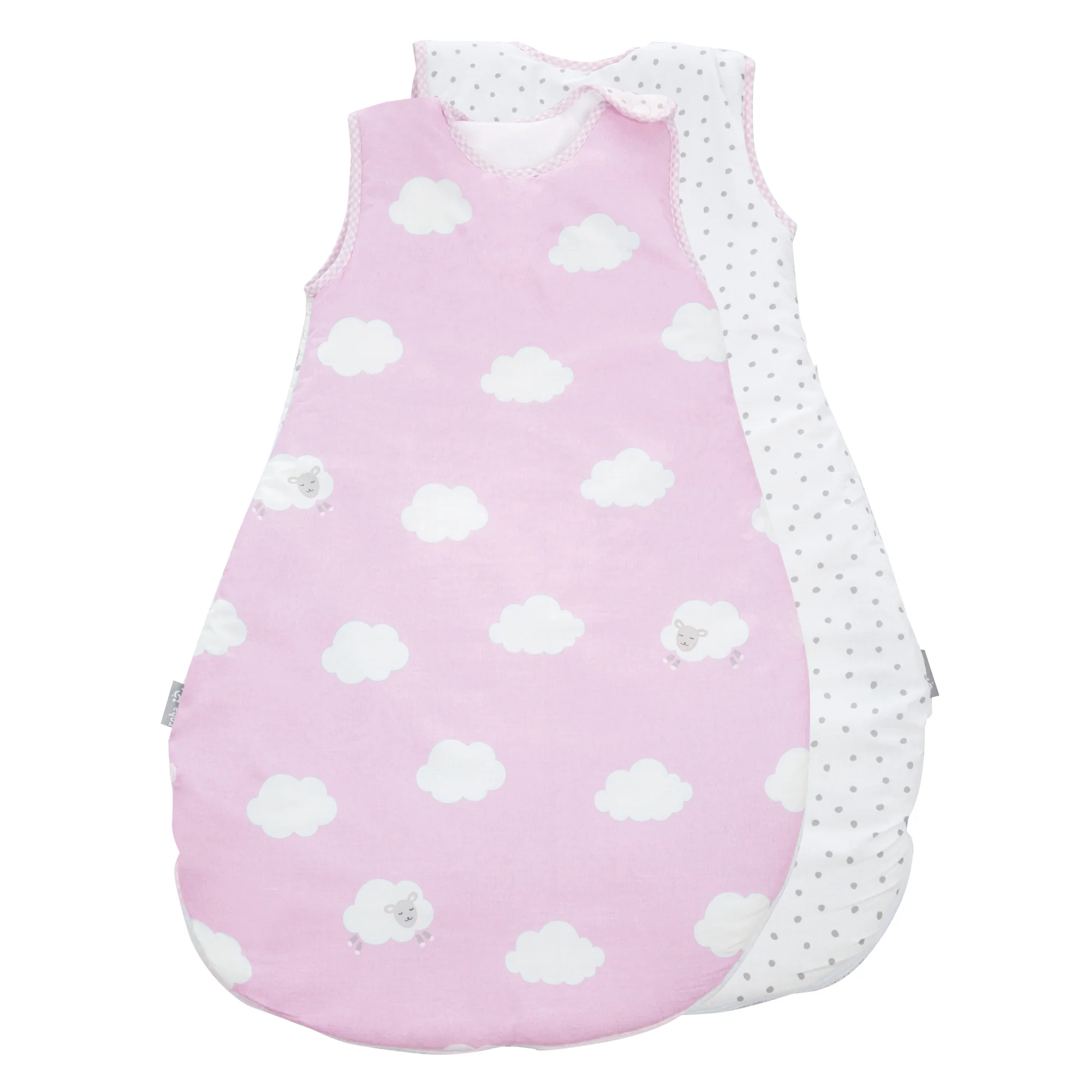 Schlafsack 'Kleine Wolke rosa', 70 - 90 cm, ganzjähriger Babyschlafsack, atmungsaktive Baumwolle