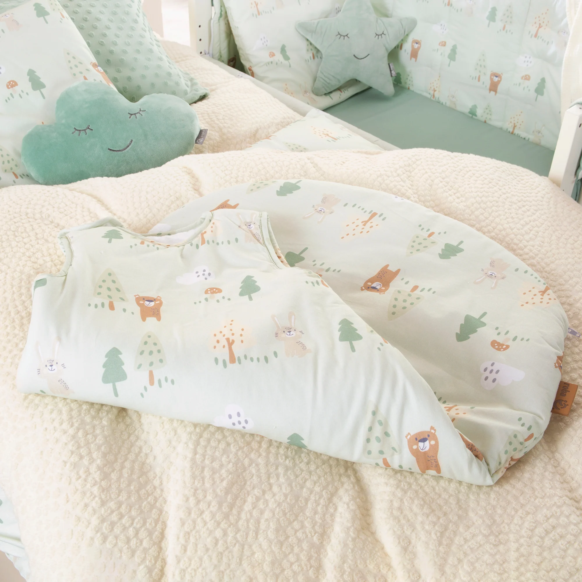 Babyschlafsack 'Woodland Buddies' - Versch. Größen - Pastell Grün - Image 3