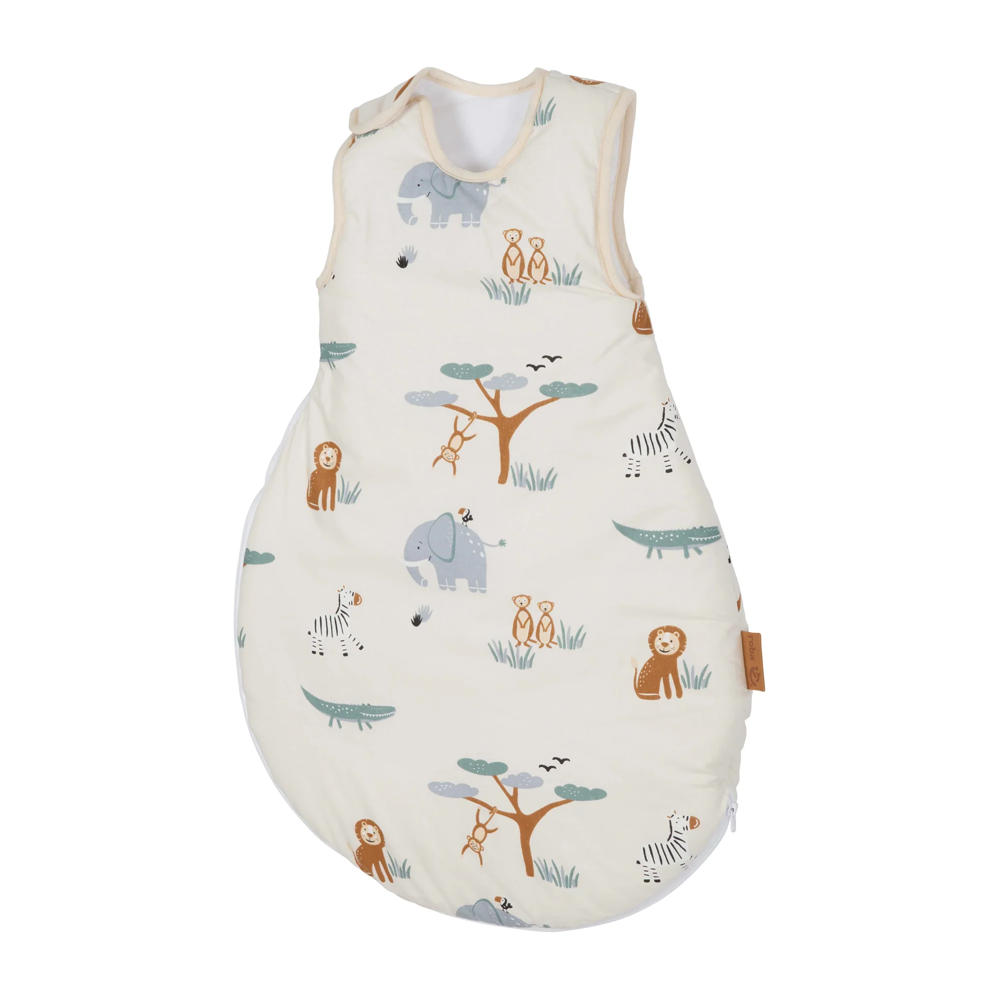 Babyschlafsack 'Savanna Friends' aus Baumwolle - Tiermotiv - Beige - Image 7