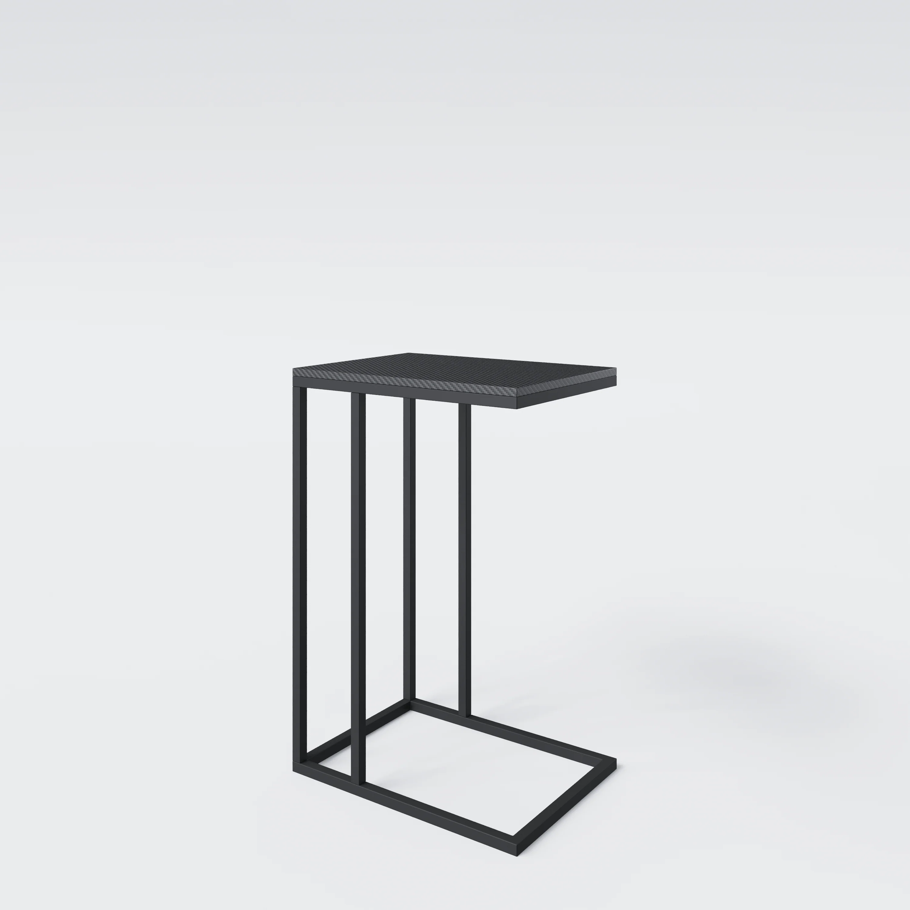Beistelltisch in C-Form 'Minecraft' - Metall schwarz lackiert - Pixeliger Motivdruck - Image 5