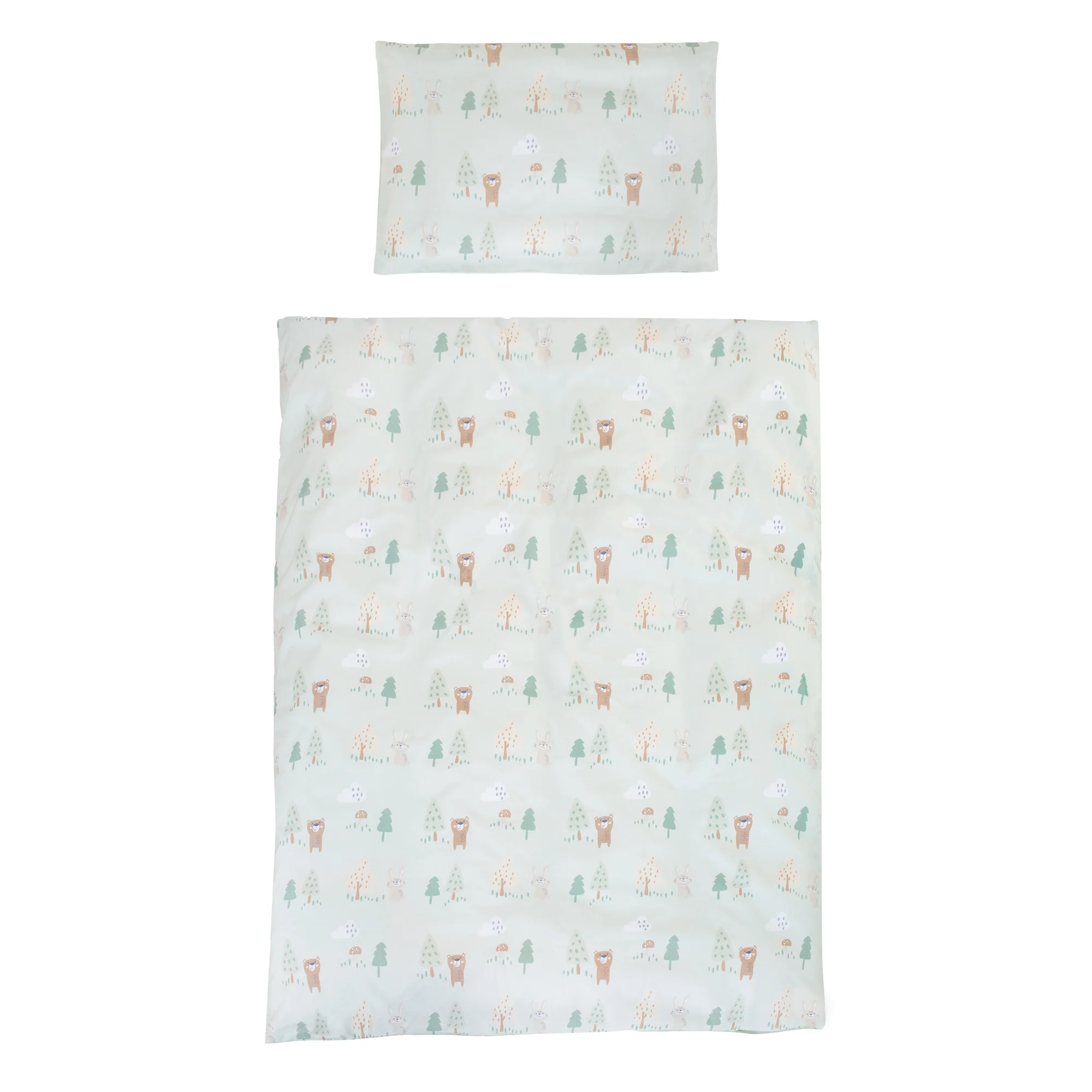 Kinderbettwäsche 'Woodland Buddies' - Bezug 100 x 135 cm - Pastellgrün - Image 10