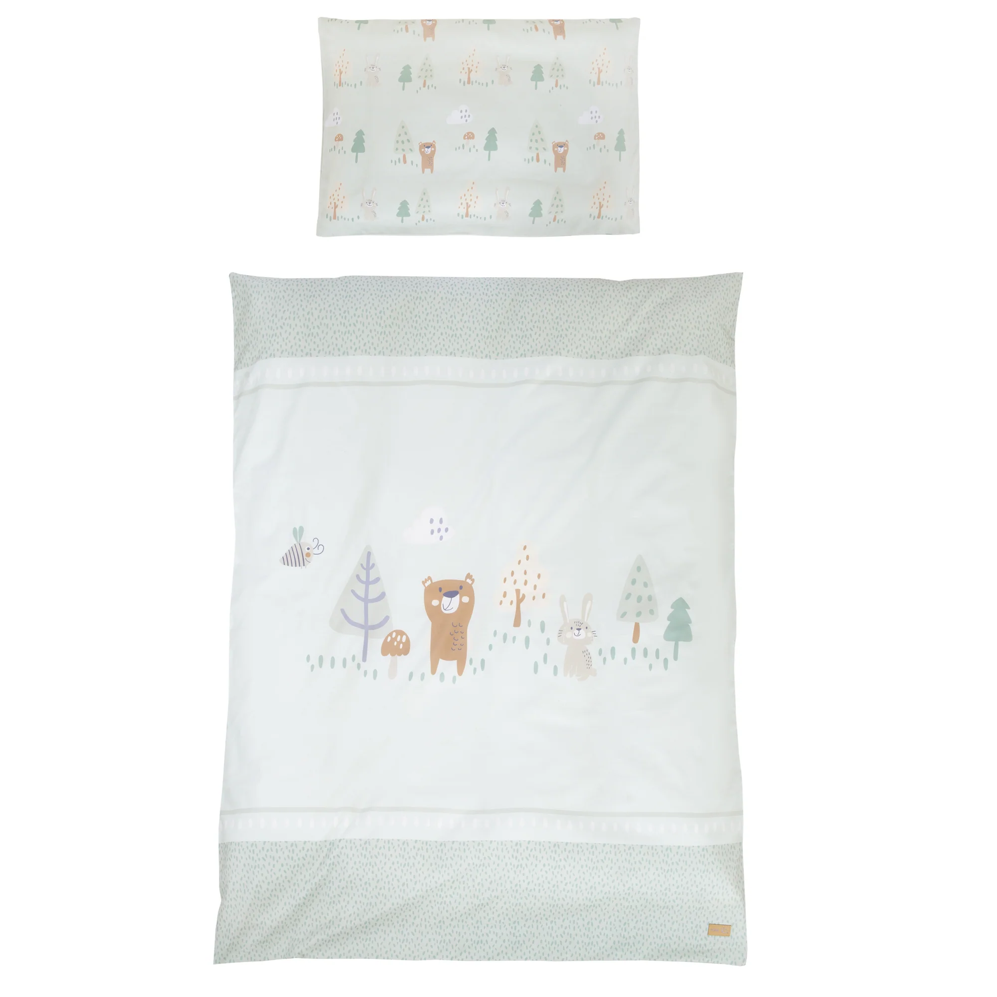 Kinderbettwäsche 'Woodland Buddies' - Bezug 100 x 135 cm - Pastellgrün - Image 9