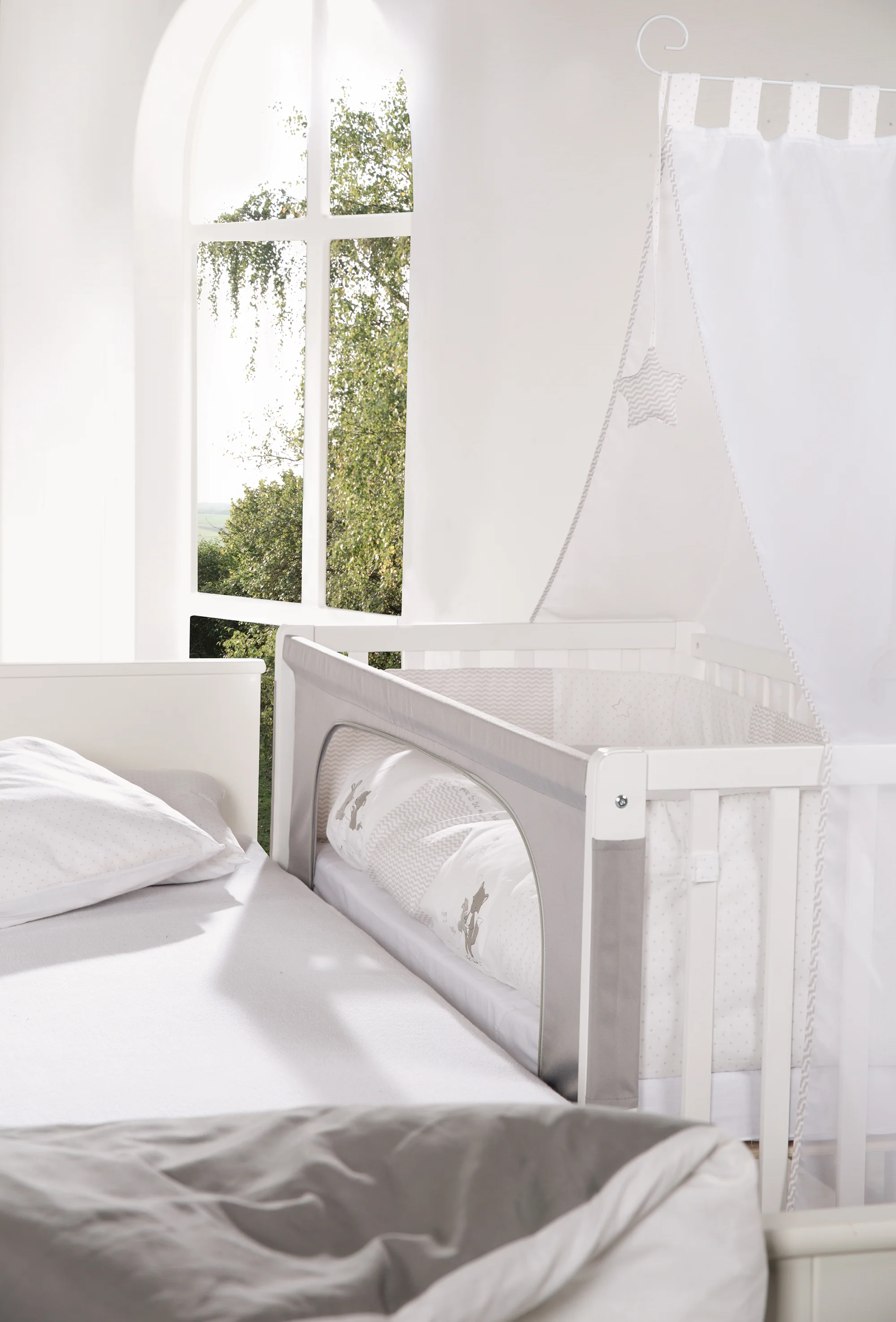 Room Bed 'Fox & Bunny', 60 x 120 cm, höhenverstellbar, Beistellbett zum Elternbett mit kompletter Ausstattung - Image 12