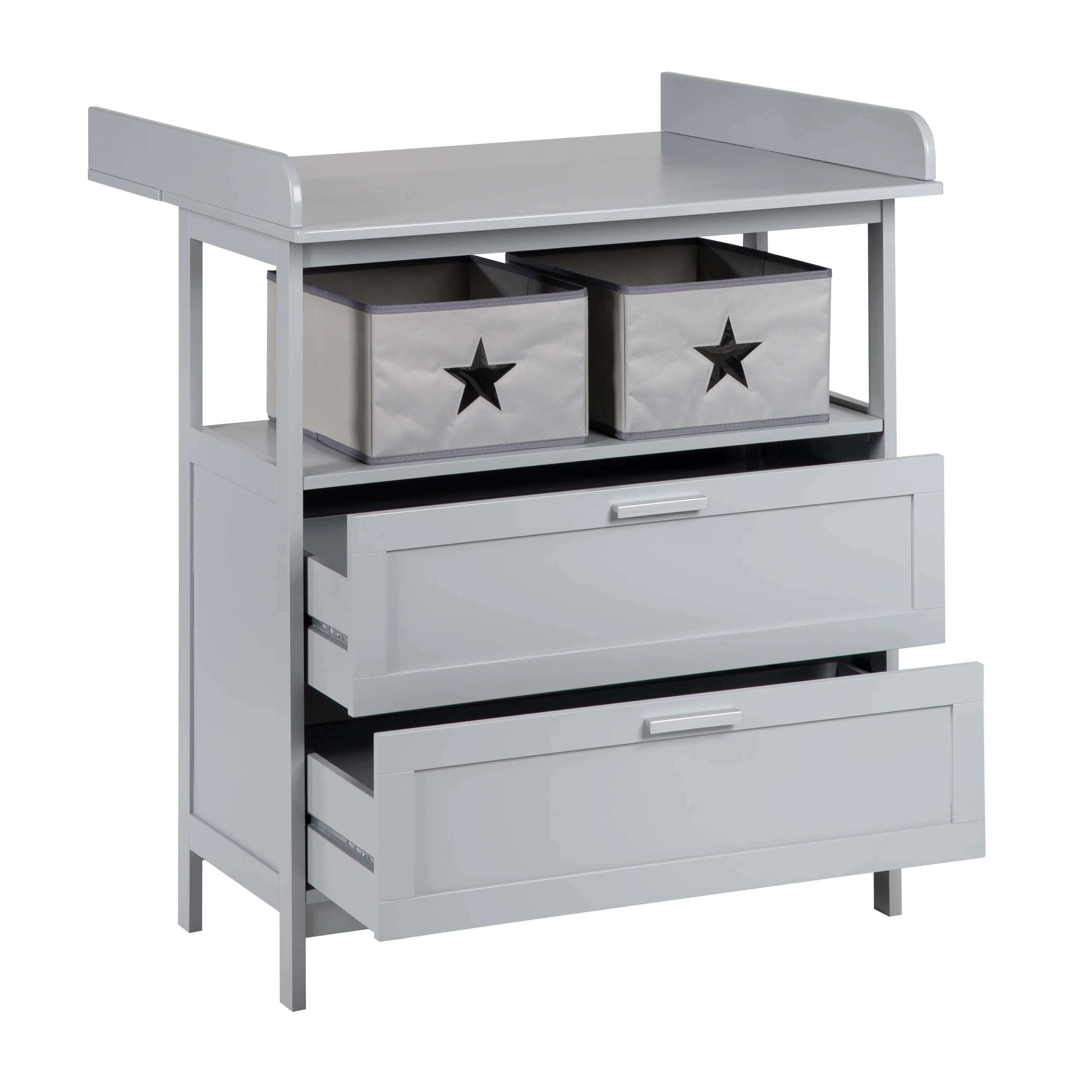 Wickelkommode 'Hamburg' mit Ansatz, 2 Schubladen & Boxen, Wandbefestigung, Wickelhöhe 92 cm - Image 3
