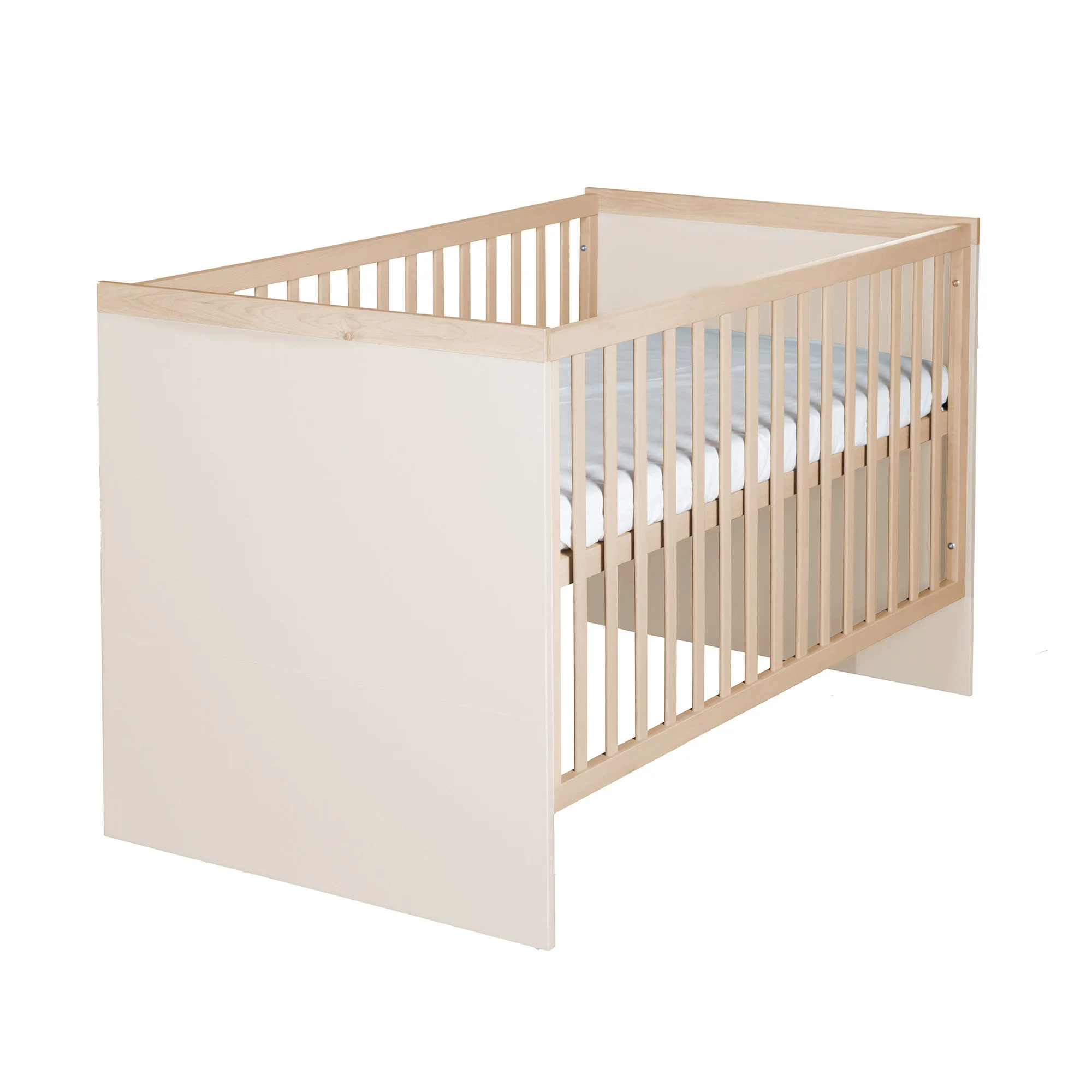 Kombi-Kinderbett 'Elva' 70x140 - Umbaubar zum Juniorbett - Cashmere / Virginia Chestnut
