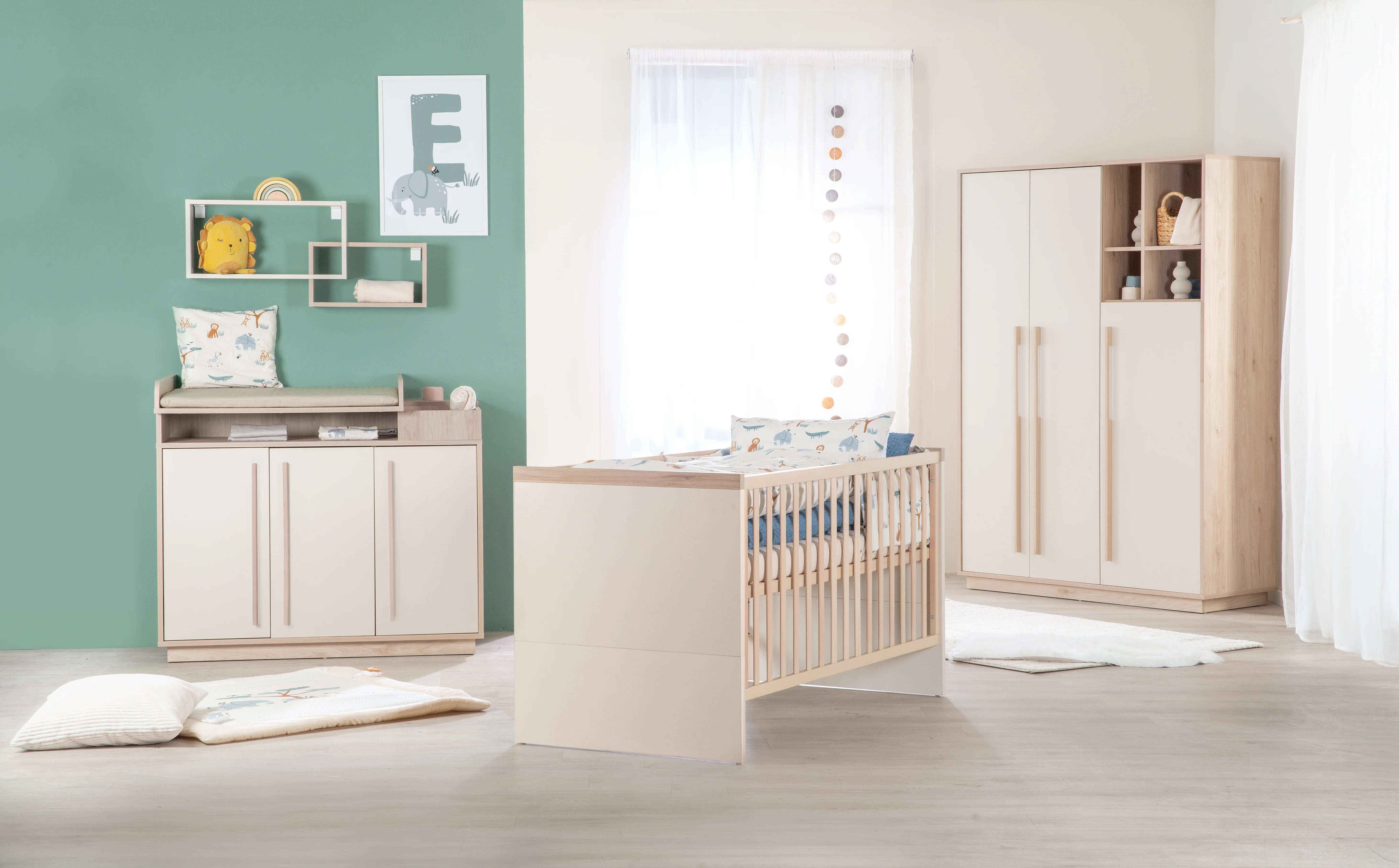 Kombi-Kinderbett 'Elva' 70x140 - Umbaubar zum Juniorbett - Cashmere / Virginia Chestnut - Image 7