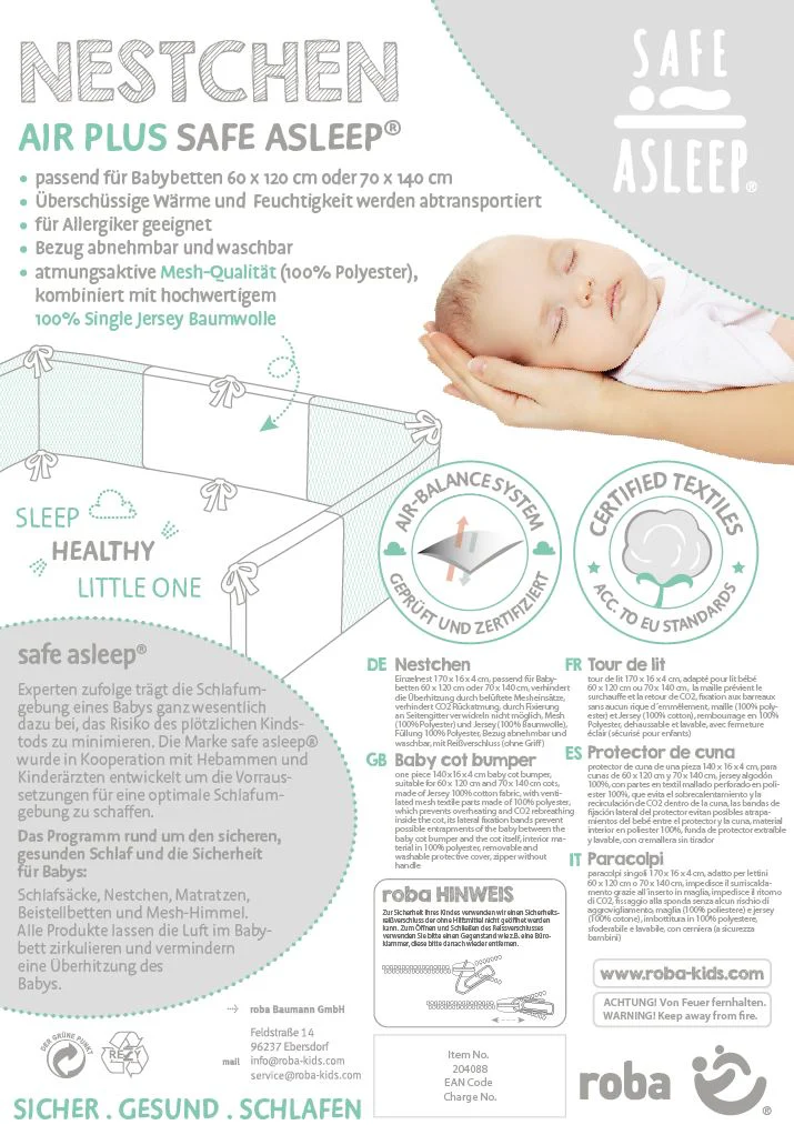 Nestchen 'safe asleep®', Air PLUS 'miffy®', luftzirkulierendes Nestchen, mit AIR-balance System - Image 6
