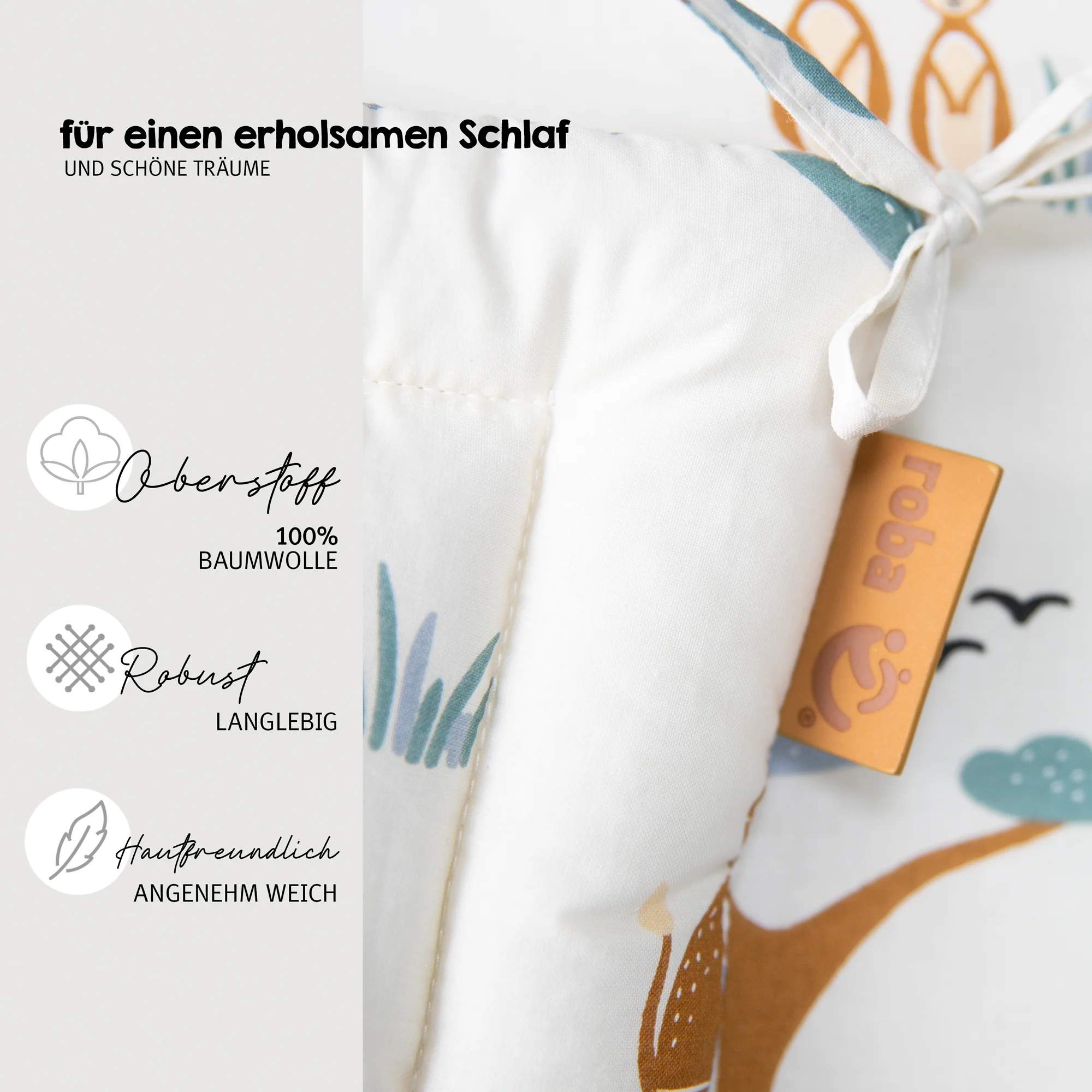 Nestchen 'Savanna Friends' - Für Babybetten 60 x 120 bis 70 x 140 cm - Beige / Mehrfarbig - Image 3