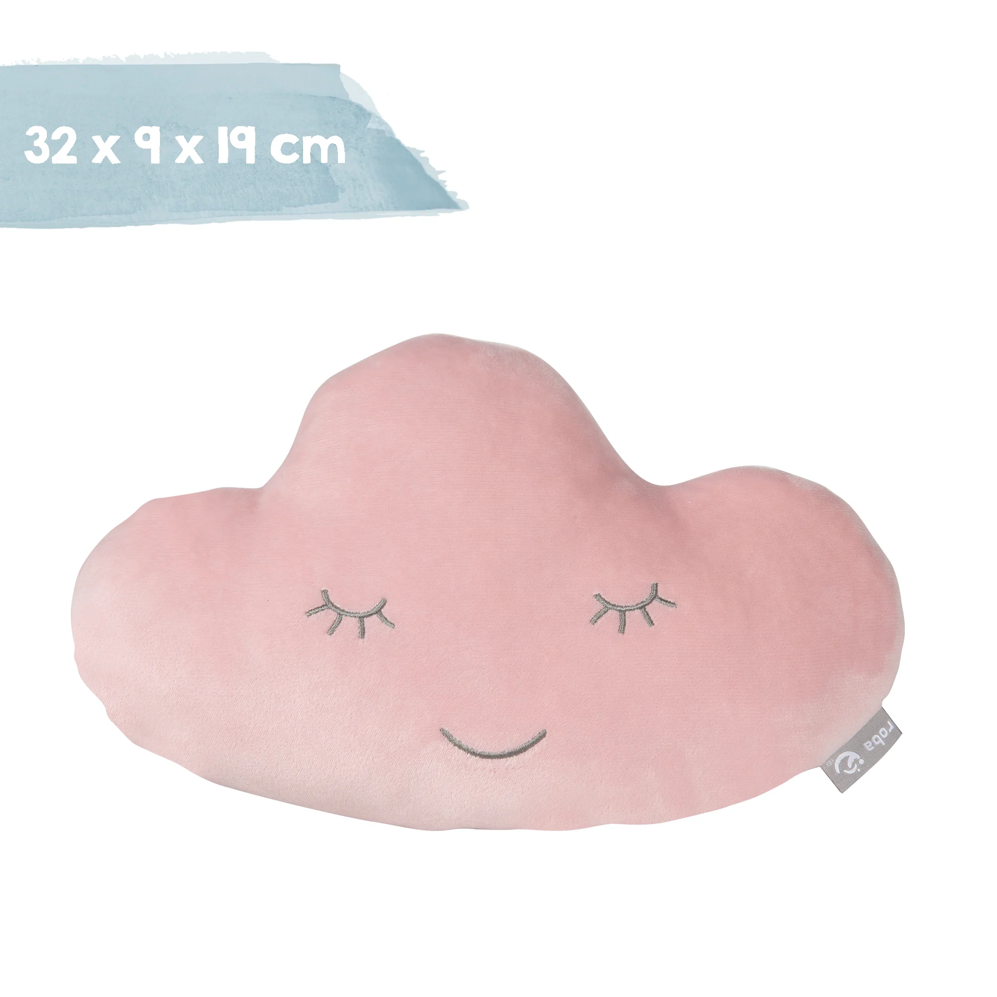 Kuschelkissen Wolke  'roba Style', Rosa/Mauve, flauschiges Dekokissen für Baby- & Kinderzimmer - Image 7