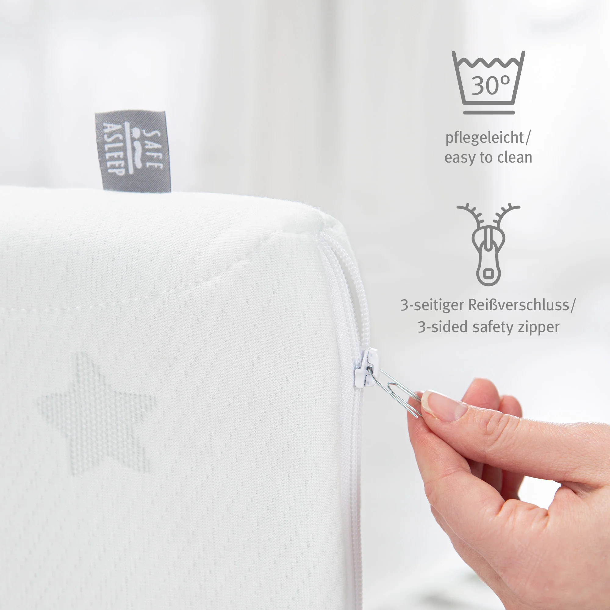 Babybettmatratze 'safe asleep®', AIR BALANCE EASY, 70 x 140 x 9 cm, für optimales Schlafklima - Image 5