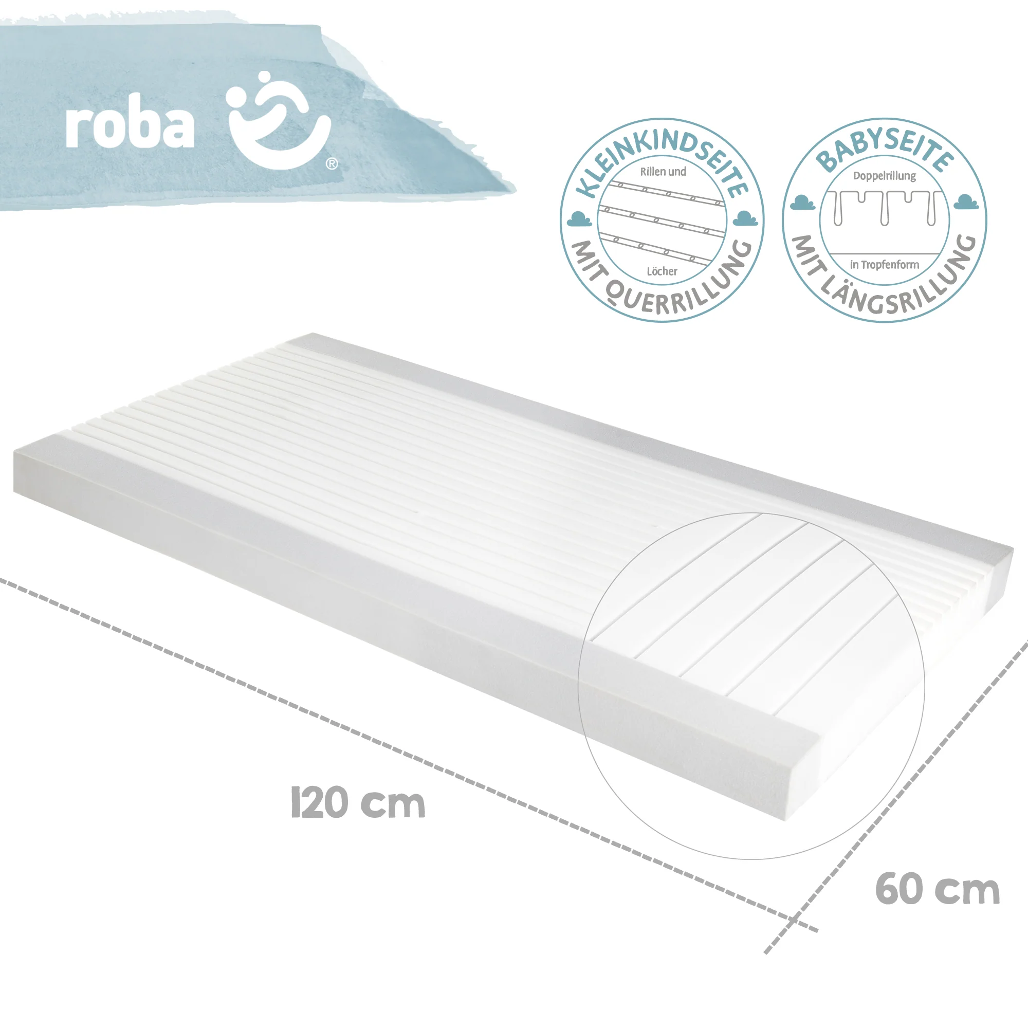 Babybettmatratze 'safe asleep®', AIR BALANCE PREMIUMMESH, 60 x 120 x 9 cm, optimales Schlafklima - Image 4