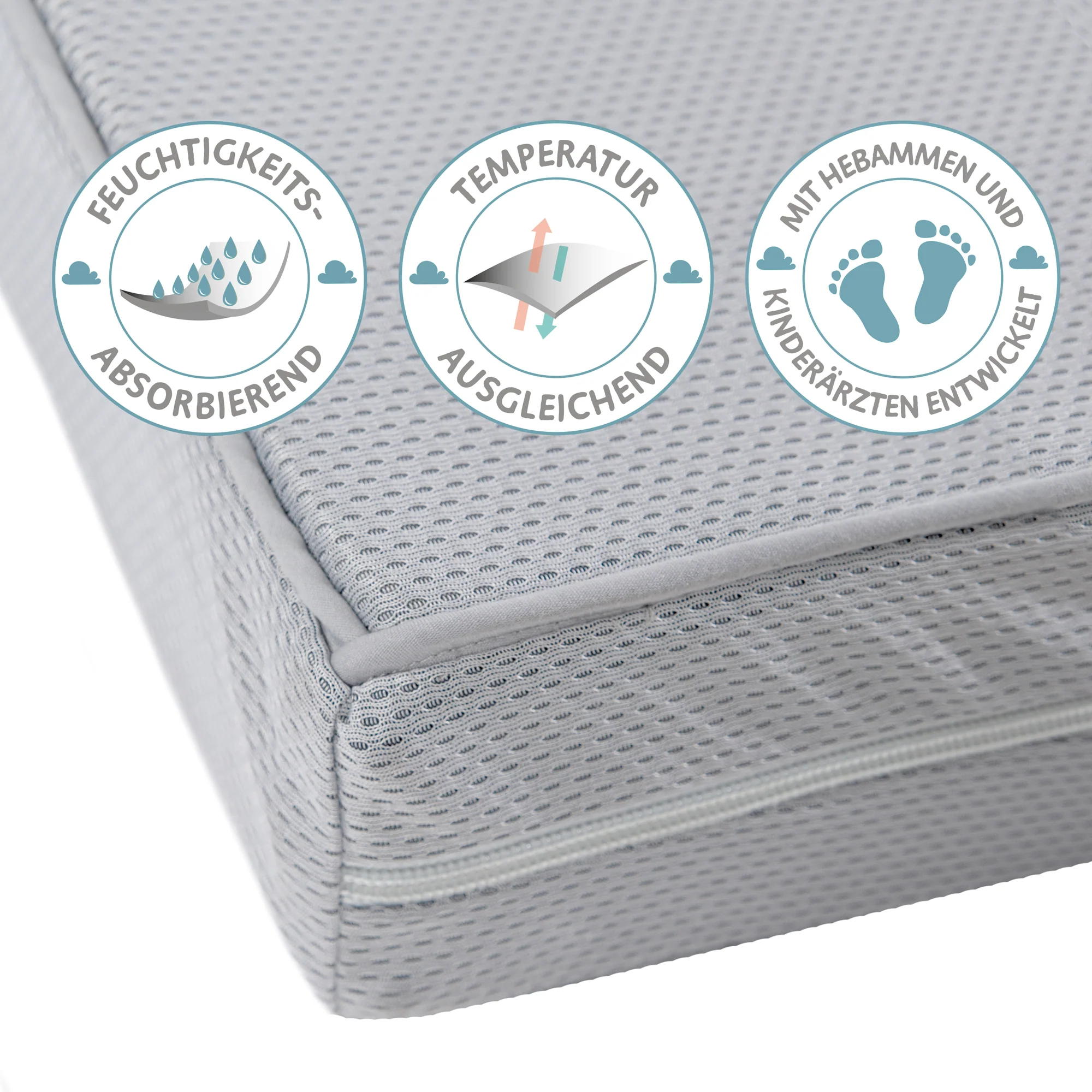 Babybettmatratze 'safe asleep®', AIR BALANCE PREMIUMMESH, 60 x 120 x 9 cm, optimales Schlafklima - Image 7