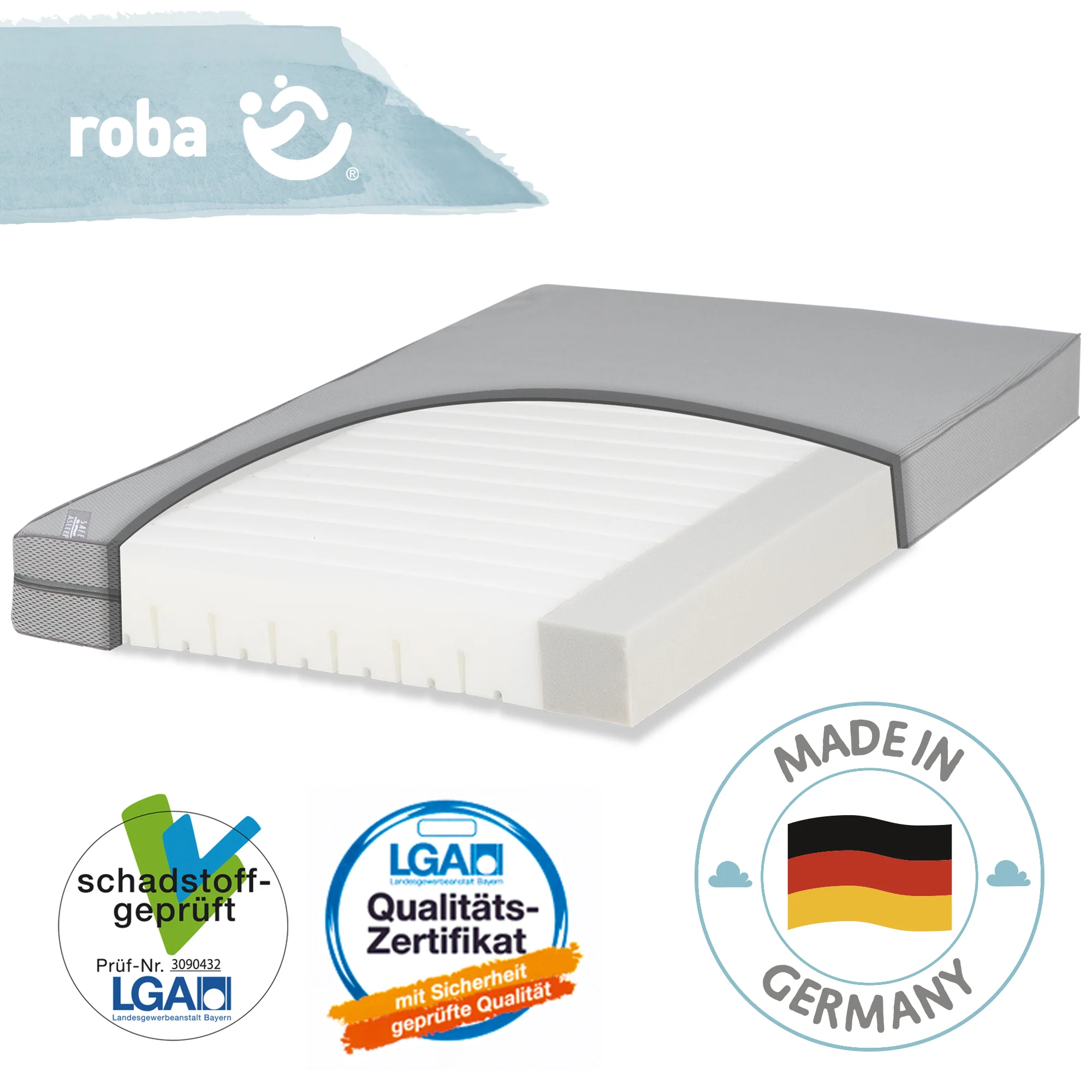 Babybettmatratze 'safe asleep®', AIR BALANCE PREMIUMMESH, 70 x 140 x 9 cm, optimales Schlafklima - Image 3
