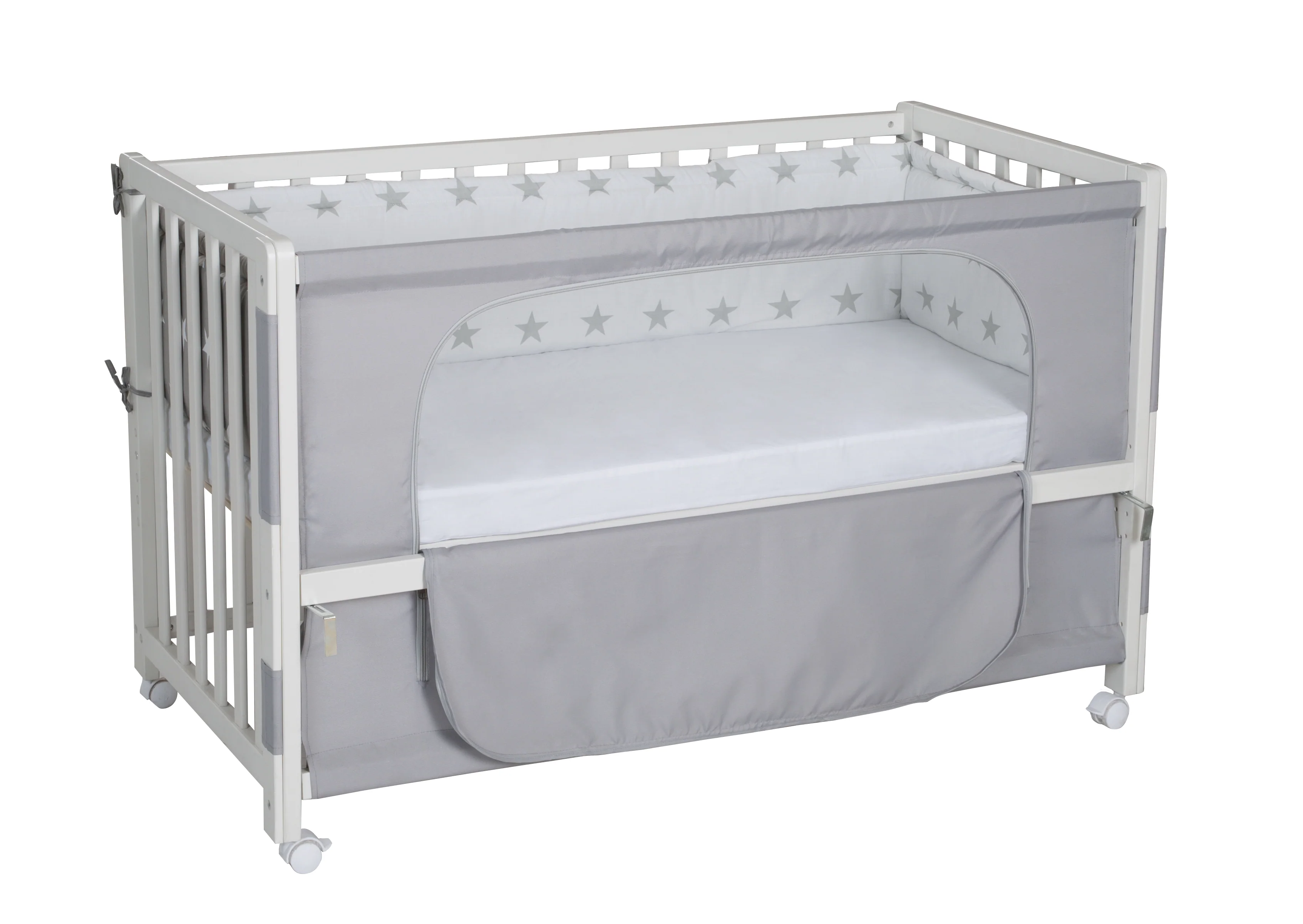 Room Bed 'Little Stars', 60 x 120 cm, Beistellbett zum Elternbett mit kompletter Ausstattung - Image 6