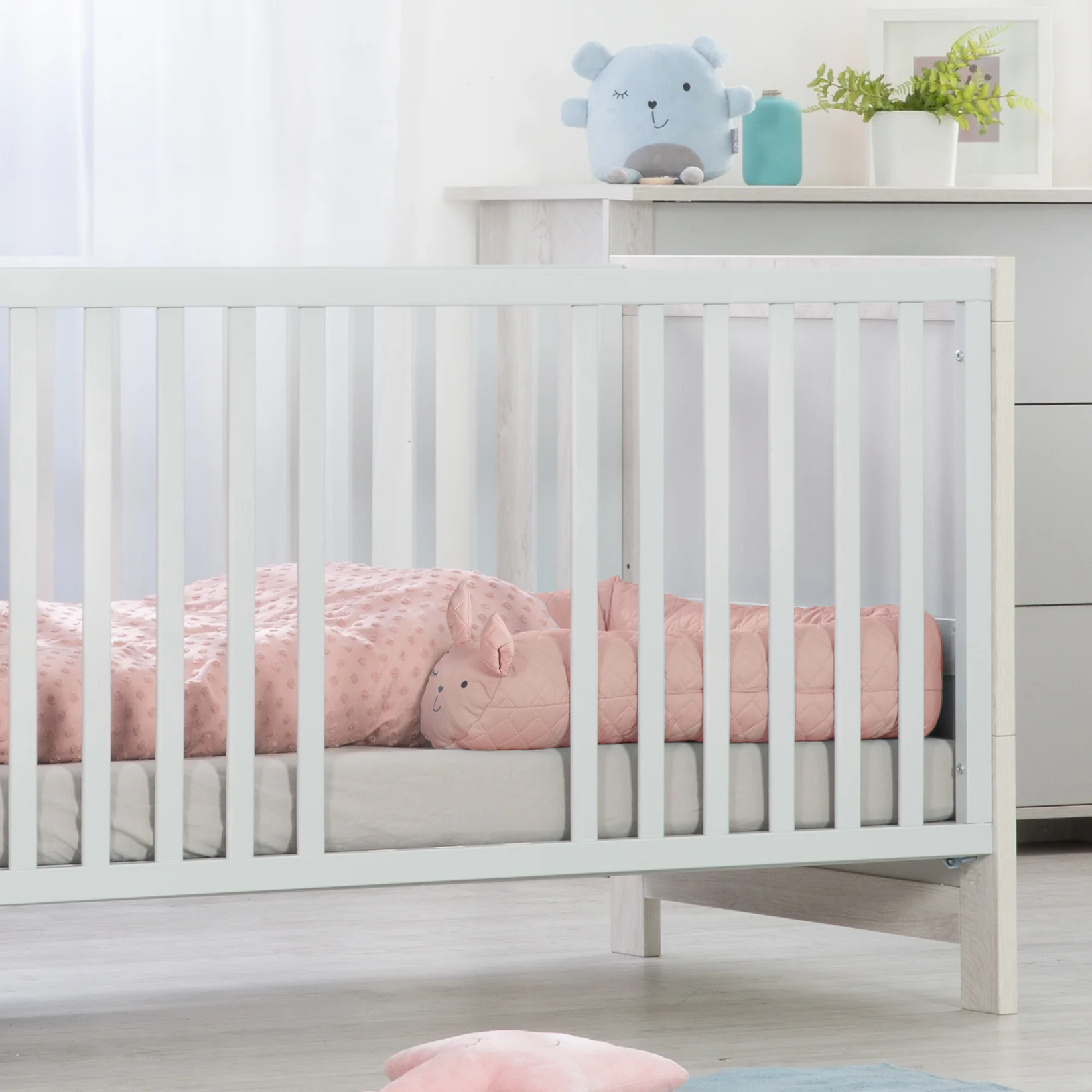 Bettschlange 'roba Style', Baby-Bettumrandung mit Hasengesicht 'Lily', rosa, 170 cm - Image 5