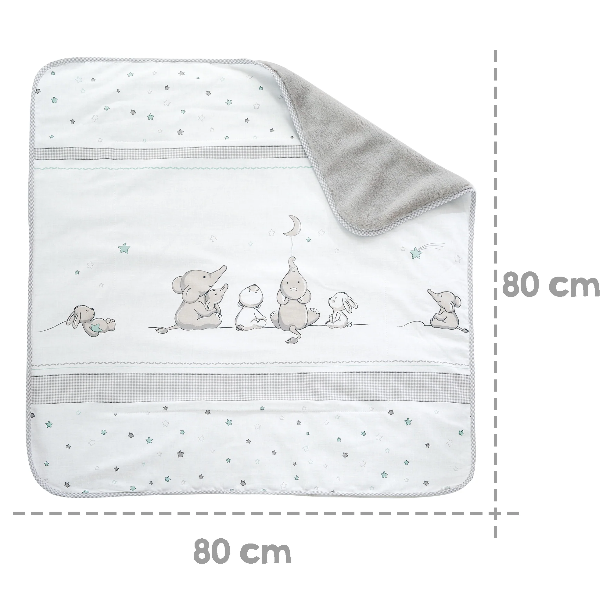 Kuscheldecke 'Sternenzauber' - Babydecke aus 100 % Baumwolle, Maße 80 x 80 cm - Image 4
