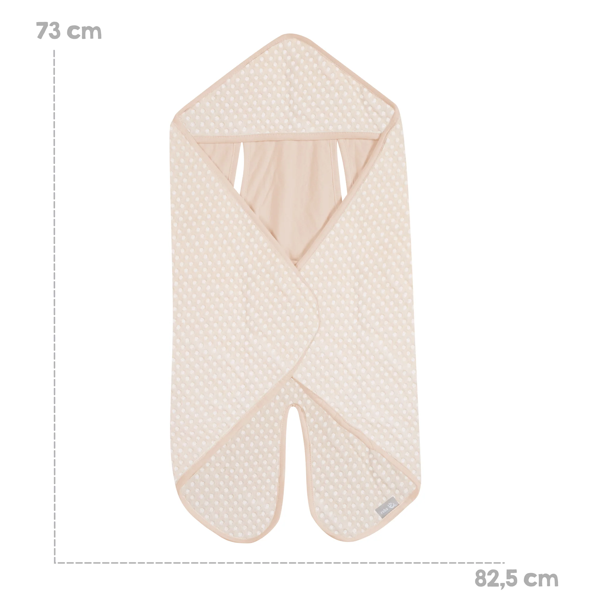 Einschlagdecke 80 x 80 cm 'Frosty Almond' - GOTS & Oeko Tex zertifiziert - Beige - Image 3