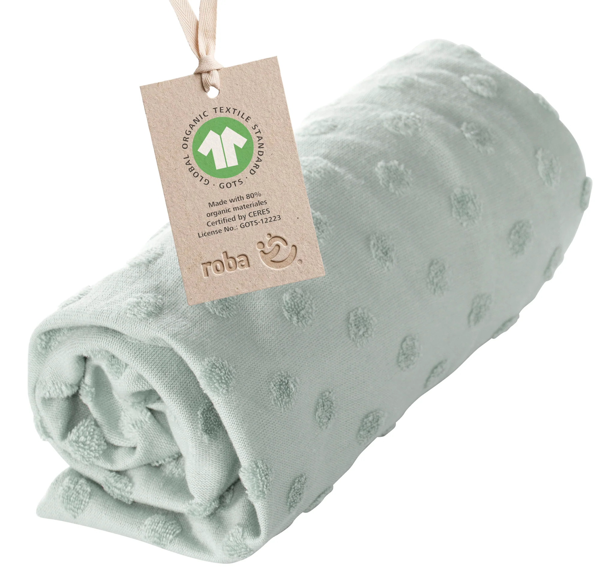 Organic Spannbezug für Wickelauflagen 'Lil Planet' aus Bio-Jersey - GOTS - 85 x 75 cm - Frosty Green - Image 9
