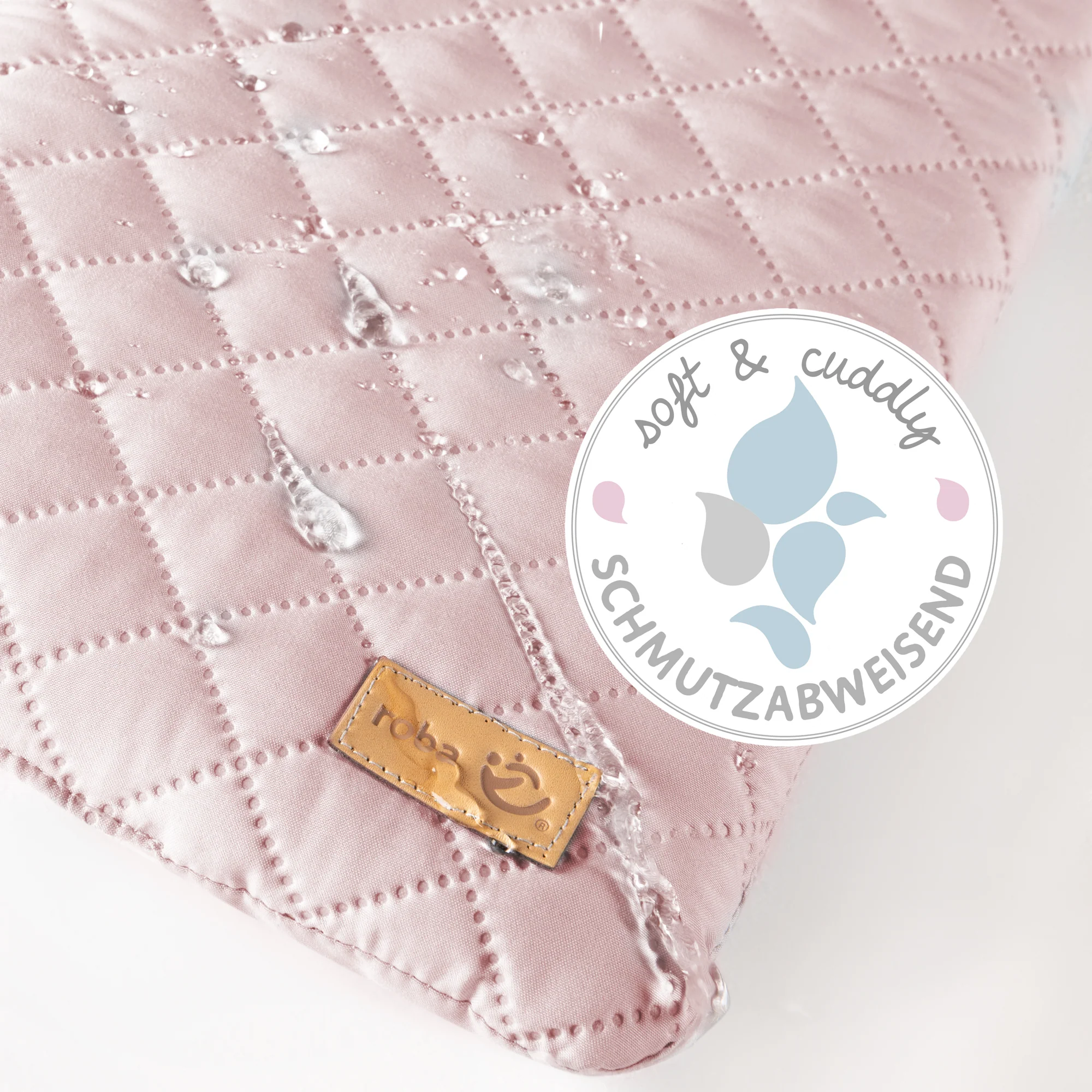 Wickelauflage soft 'roba Style', 85 x 75 cm, abwischbar, rosa/mauve - Image 5