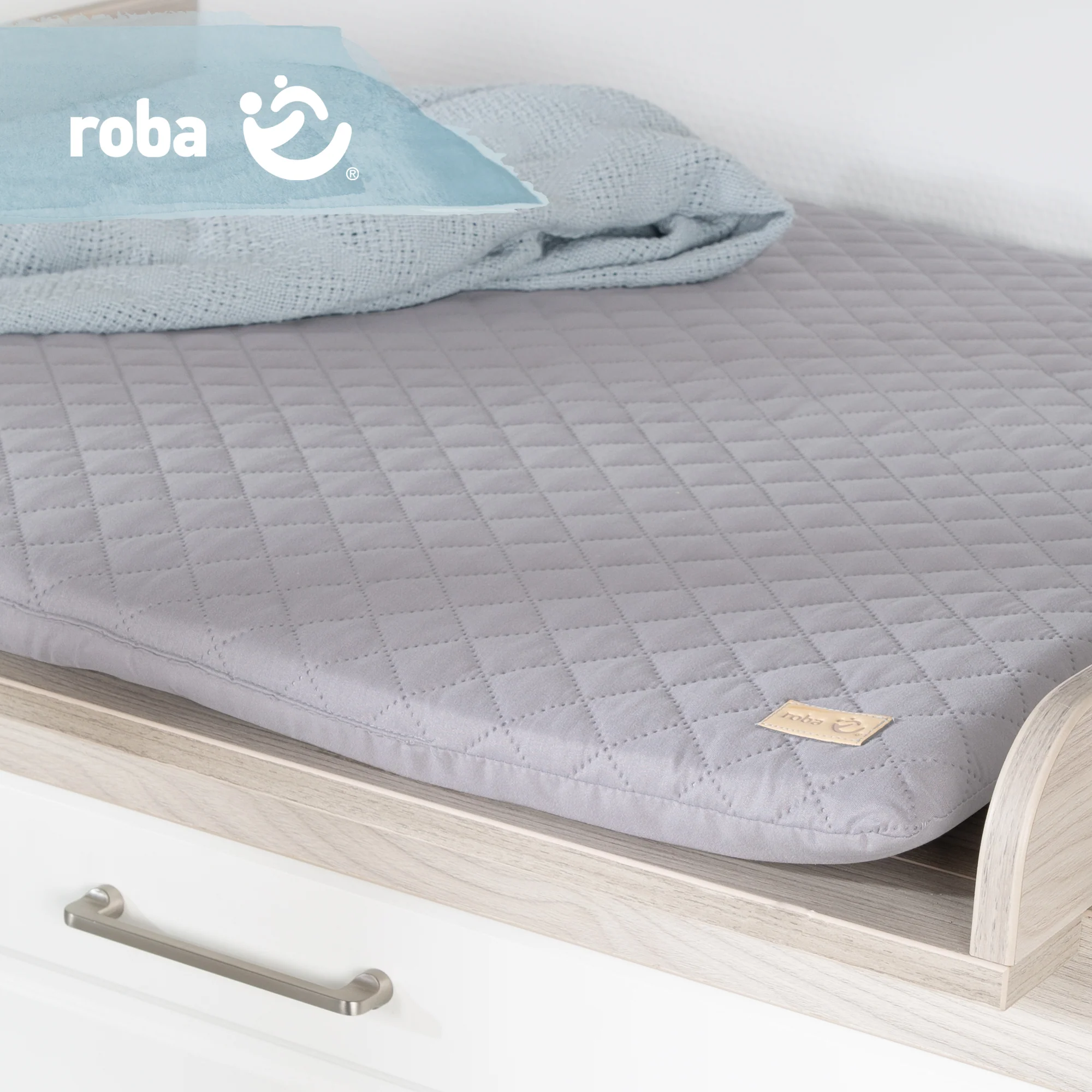 Wickelauflage soft 'roba Style', 85 x 75 cm, abwischbar, silbergrau - Image 4
