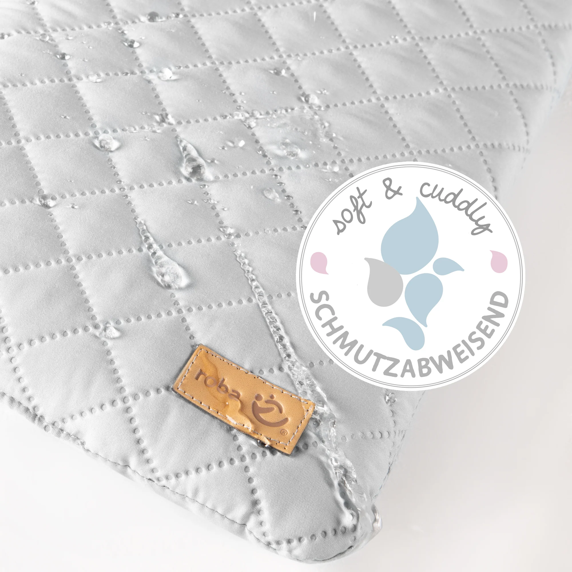 Wickelauflage soft 'roba Style', 85 x 75 cm, abwischbar, silbergrau - Image 6