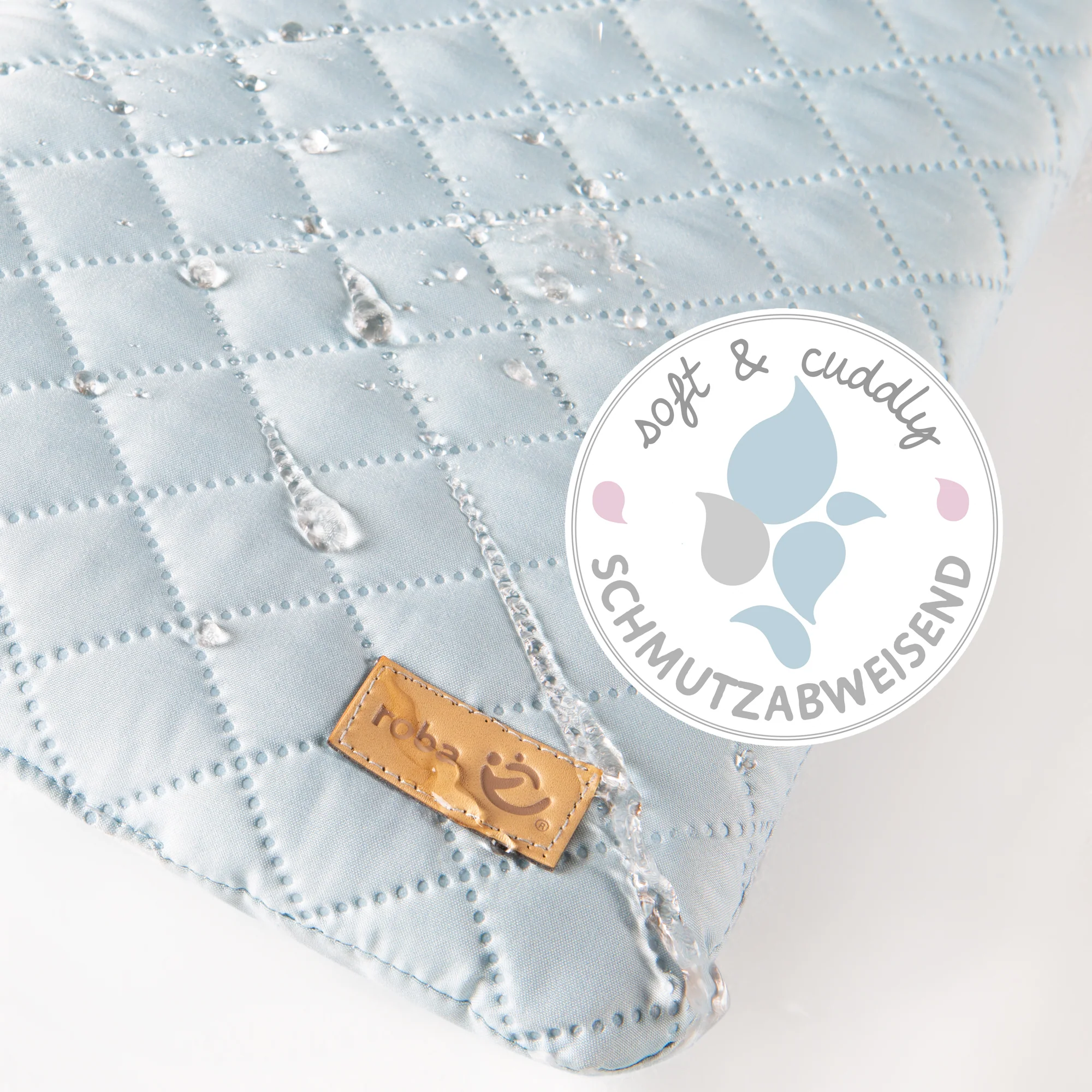 Wickelauflage soft 'roba Style', 85 x 75 cm, abwischbar, hellblau/sky - Image 7