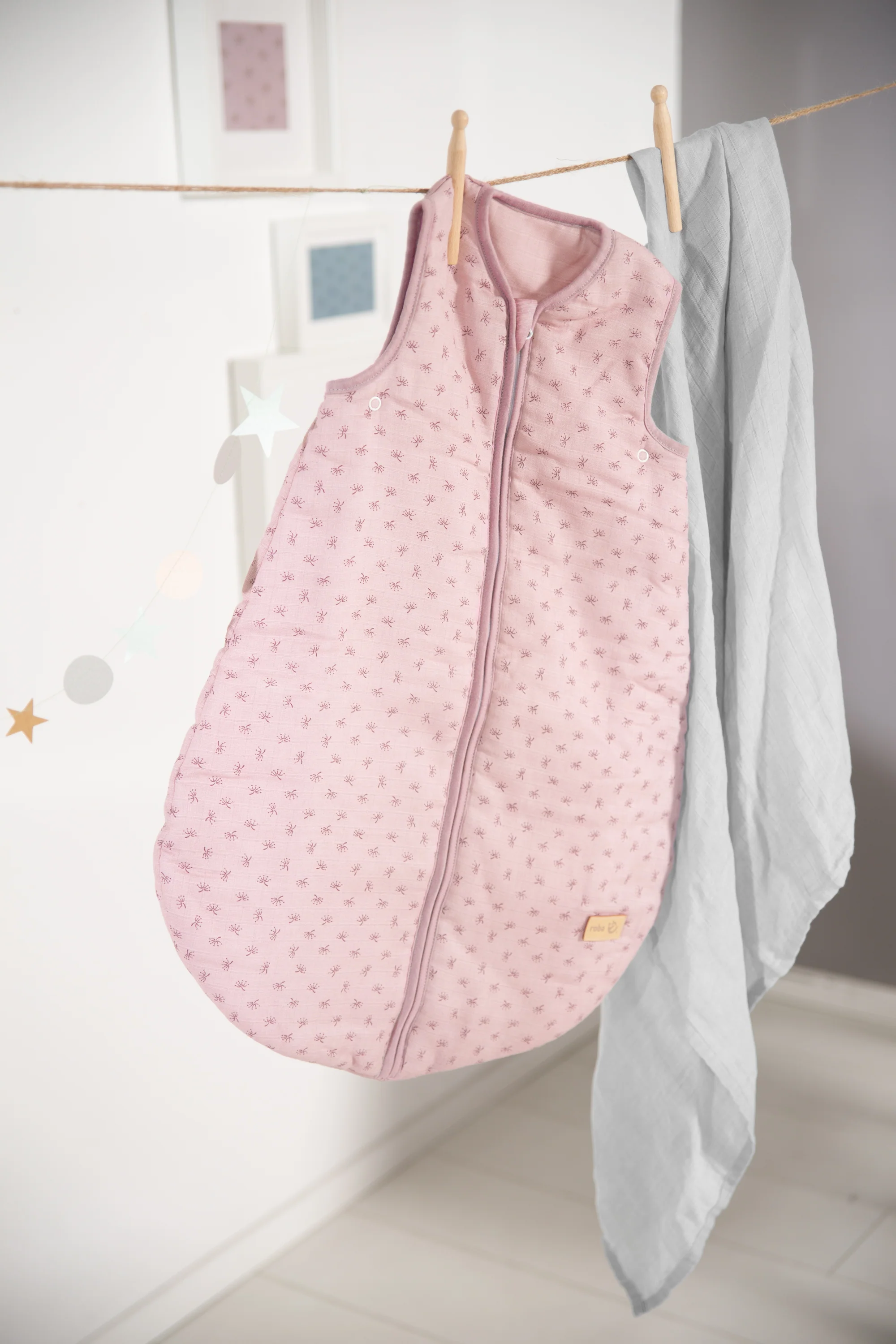 Organic Schlafsack 'Lil Planet' - 70 - 110 cm - Bio-Musselin (GOTS) - Rosa / Mauve - Image 7